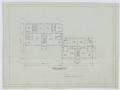 Technical Drawing: Veterans' Housing, Abilene, Texas: First Floor Plan