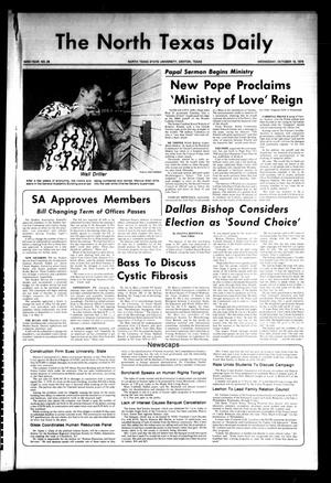 Primary view of object titled 'The North Texas Daily (Denton, Tex.), Vol. 62, No. 28, Ed. 1 Wednesday, October 18, 1978'.
