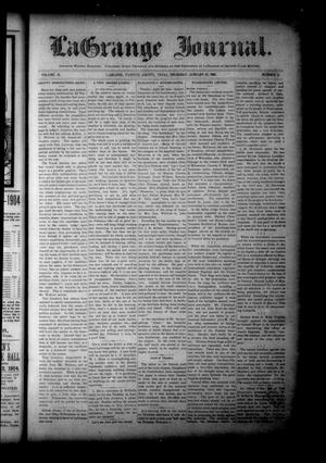 Primary view of object titled 'La Grange Journal. (La Grange, Tex.), Vol. 25, No. 3, Ed. 1 Thursday, January 21, 1904'.
