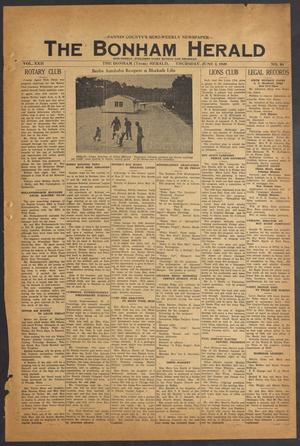 Primary view of object titled 'The Bonham Herald (Bonham, Tex.), Vol. 22, No. 88, Ed. 1 Thursday, June 2, 1949'.