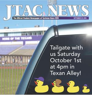 Primary view of object titled 'JTAC News (Stephenville, Tex.), Ed. 1 Thursday, September 29, 2016'.