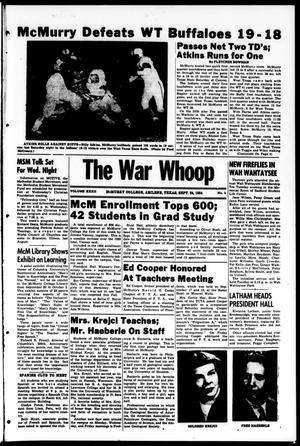 Primary view of object titled 'The War Whoop (Abilene, Tex.), Vol. 32, No. 3, Ed. 1, Friday, September 24, 1954'.