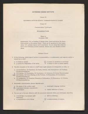 Primary view of object titled 'Squadron Officer Correspondence, Course 2A, Volume 32. Communication Techniques'.