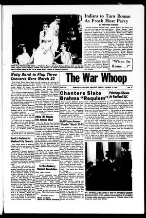Primary view of object titled 'The War Whoop (Abilene, Tex.), Vol. 34, No. 21, Ed. 1, Thursday, March 14, 1957'.