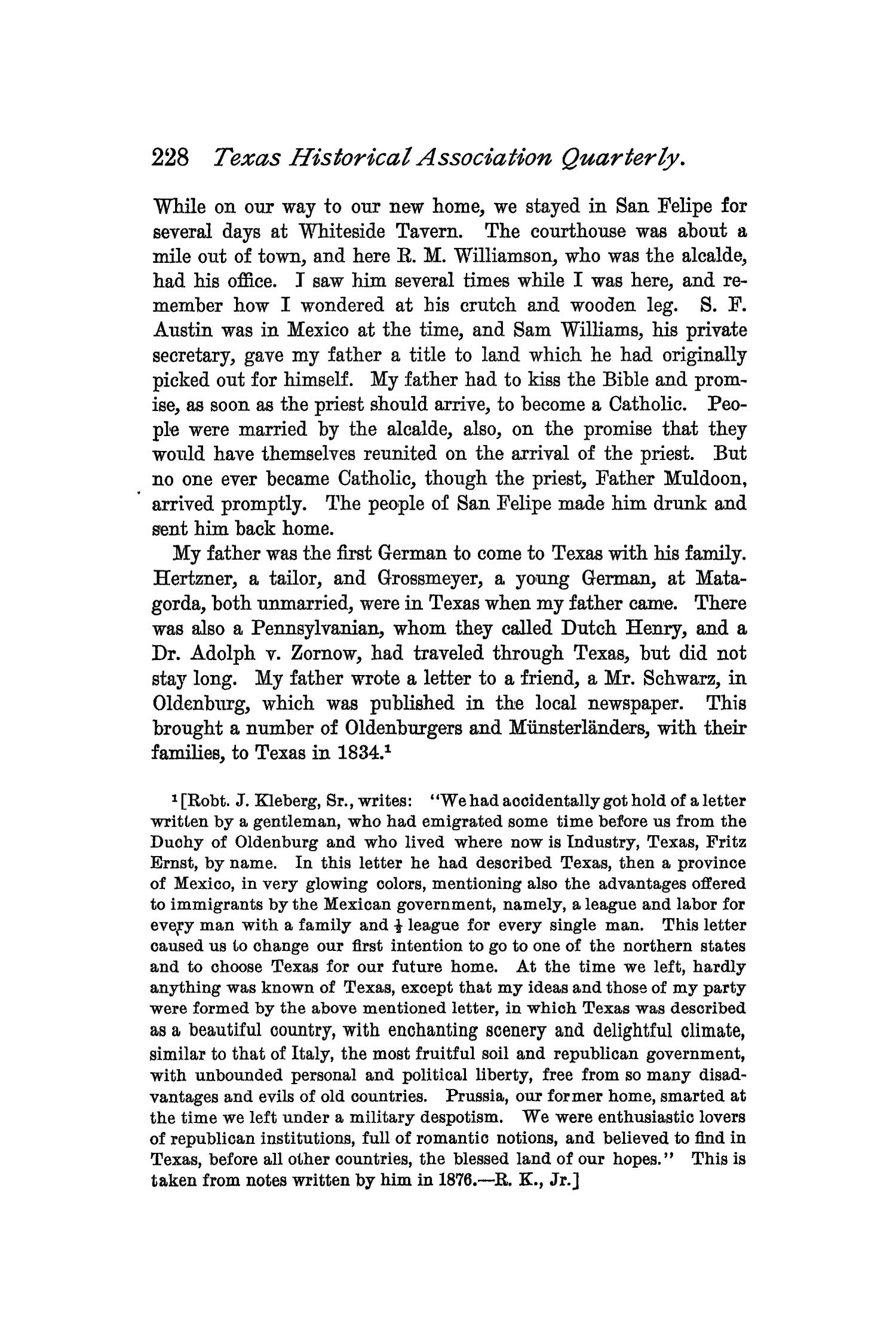 The Quarterly of the Texas State Historical Association, Volume 2, July 1898 - April, 1899
                                                
                                                    228
                                                