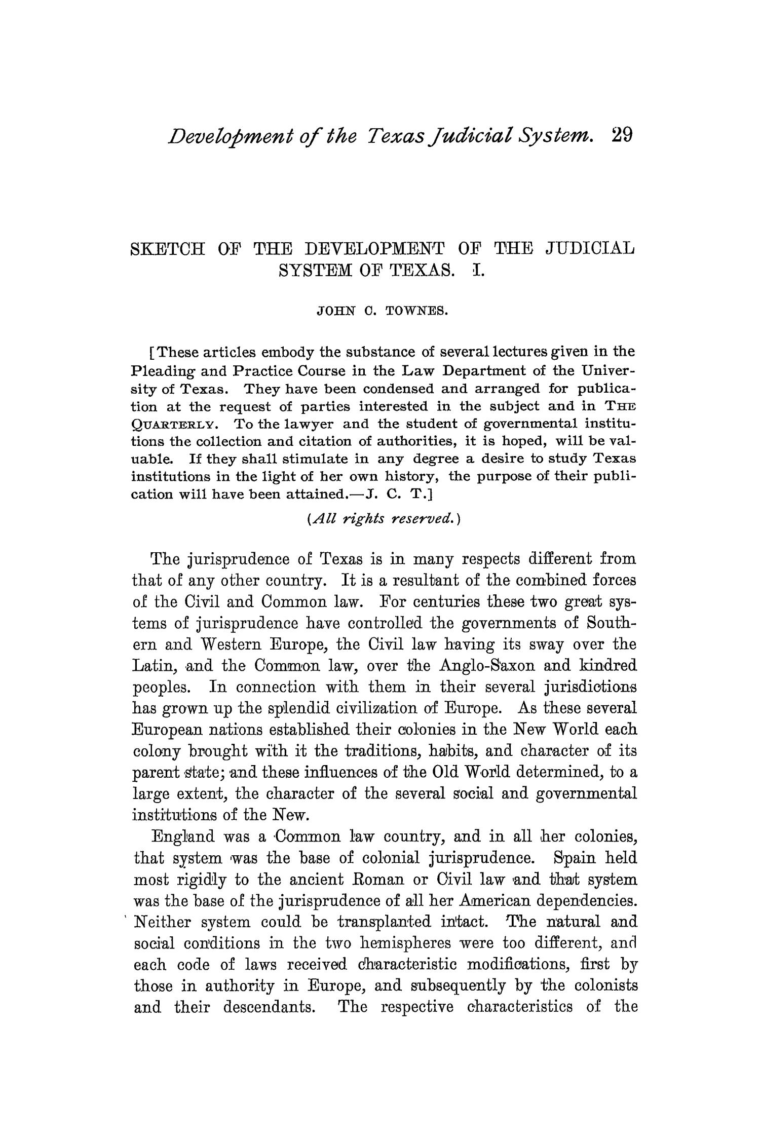 The Quarterly of the Texas State Historical Association, Volume 2, July 1898 - April, 1899
                                                
                                                    29
                                                