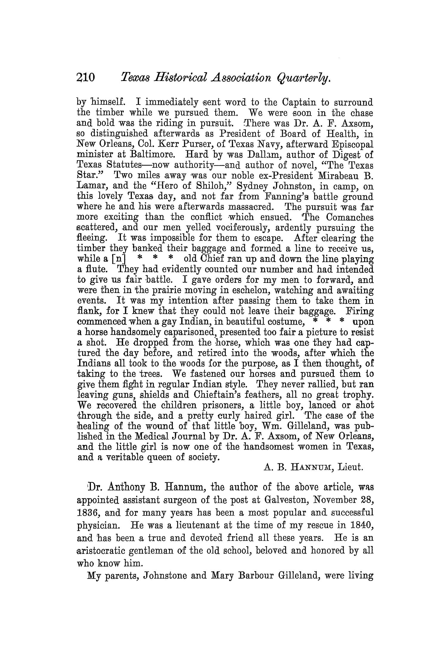 The Quarterly of the Texas State Historical Association, Volume 3, July 1899 - April, 1900
                                                
                                                    210
                                                