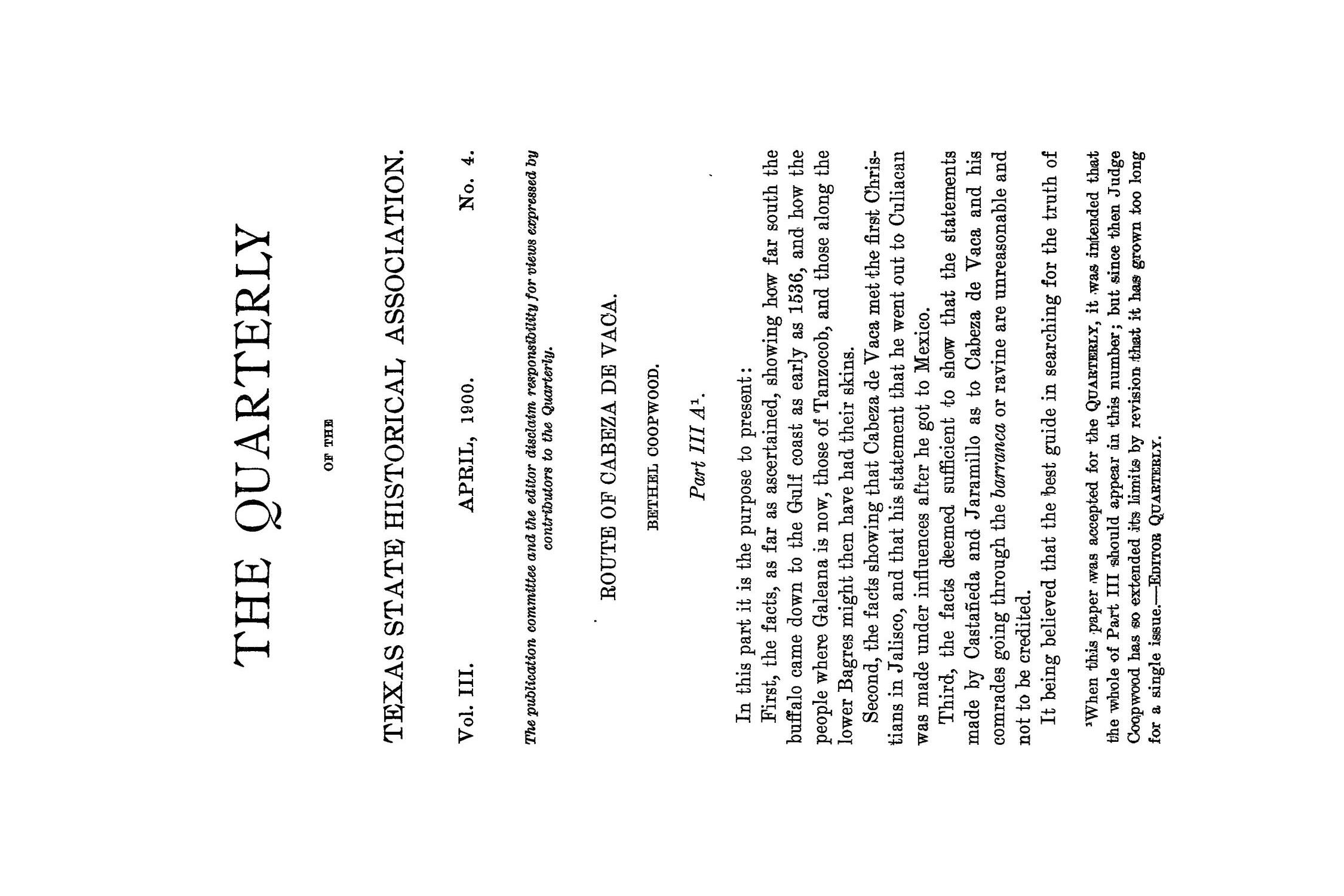 The Quarterly of the Texas State Historical Association, Volume 3, July 1899 - April, 1900
                                                
                                                    229
                                                