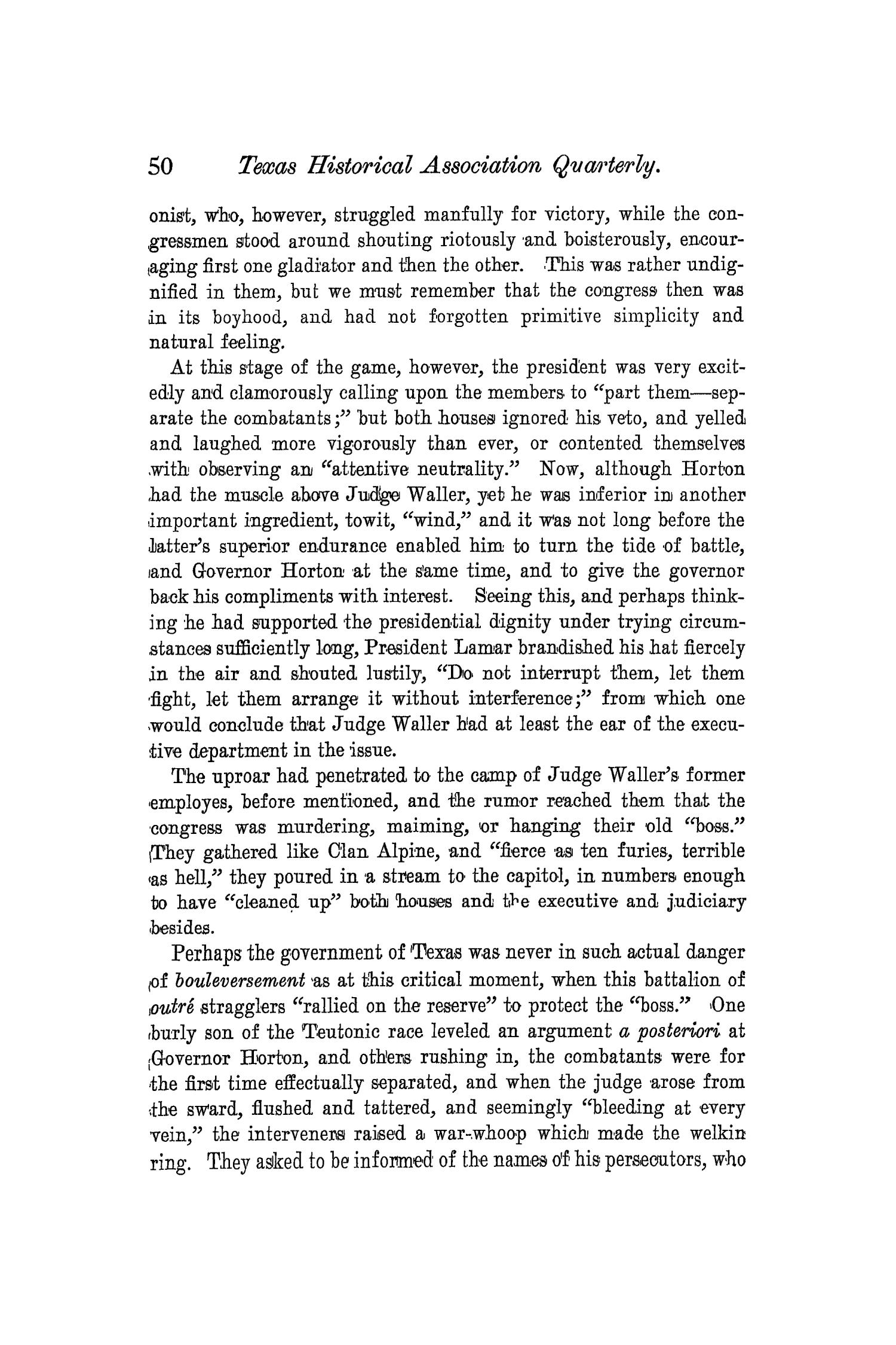 The Quarterly of the Texas State Historical Association, Volume 4, July 1900 - April, 1901
                                                
                                                    50
                                                