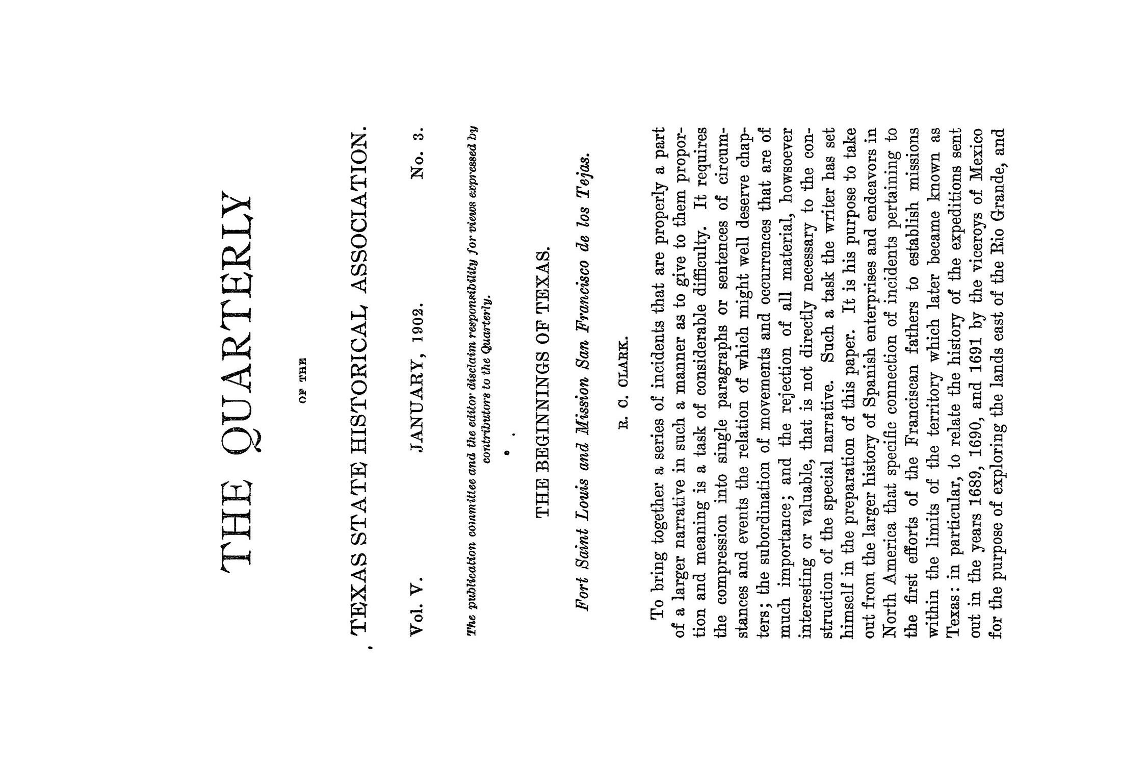 The Quarterly of the Texas State Historical Association, Volume 5, July 1901 - April, 1902
                                                
                                                    171
                                                