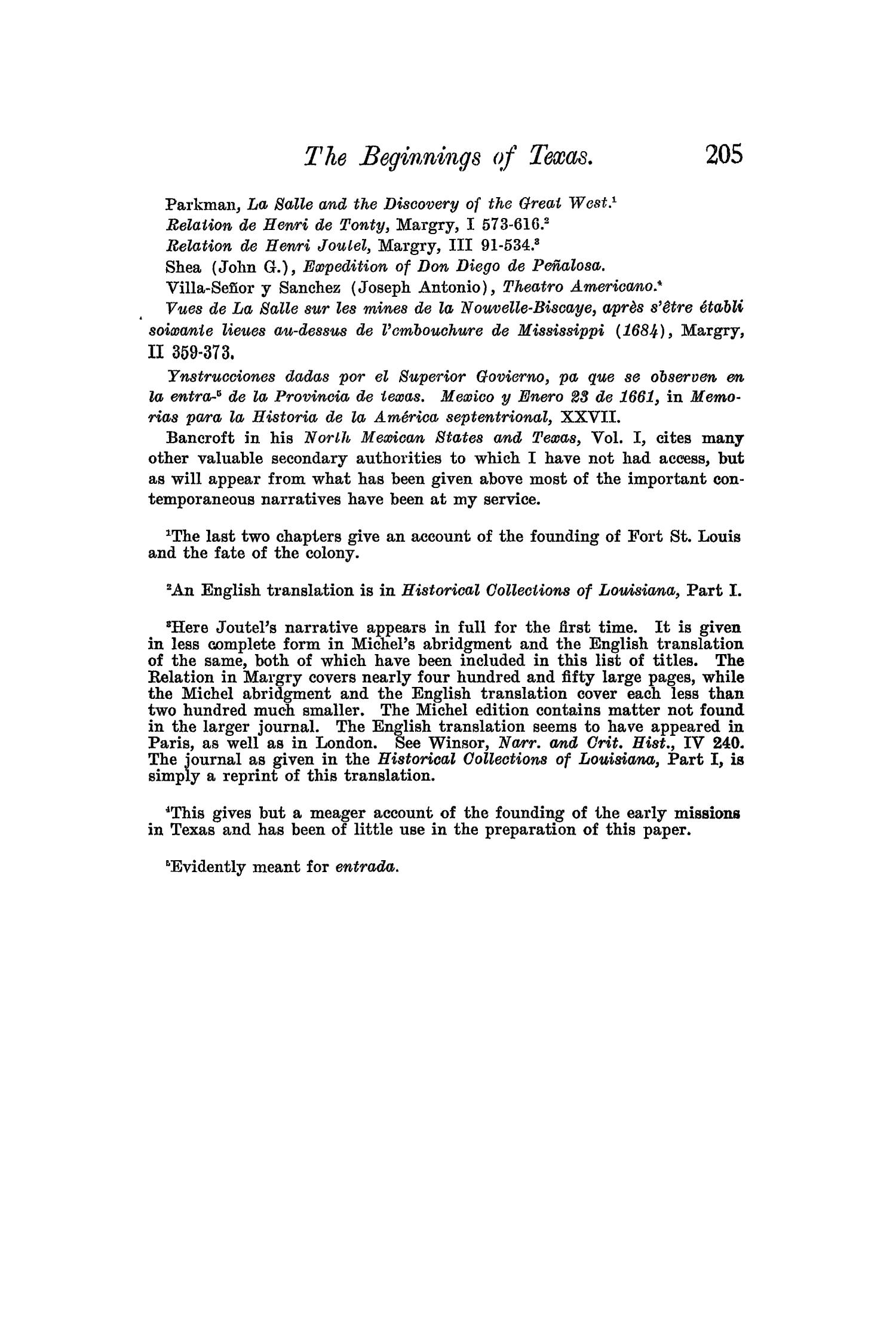 The Quarterly of the Texas State Historical Association, Volume 5, July 1901 - April, 1902
                                                
                                                    205
                                                