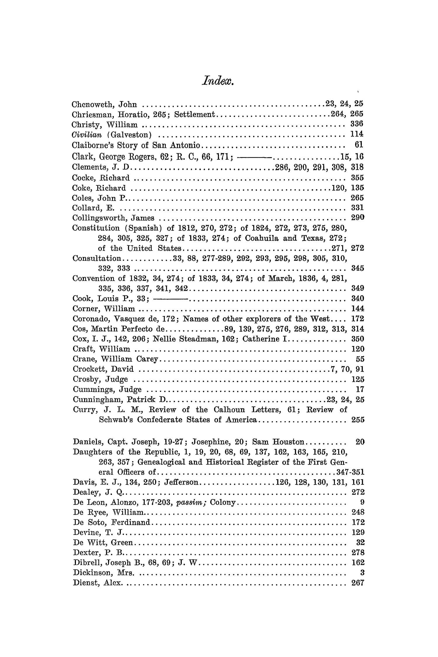 The Quarterly of the Texas State Historical Association, Volume 5, July 1901 - April, 1902
                                                
                                                    361
                                                