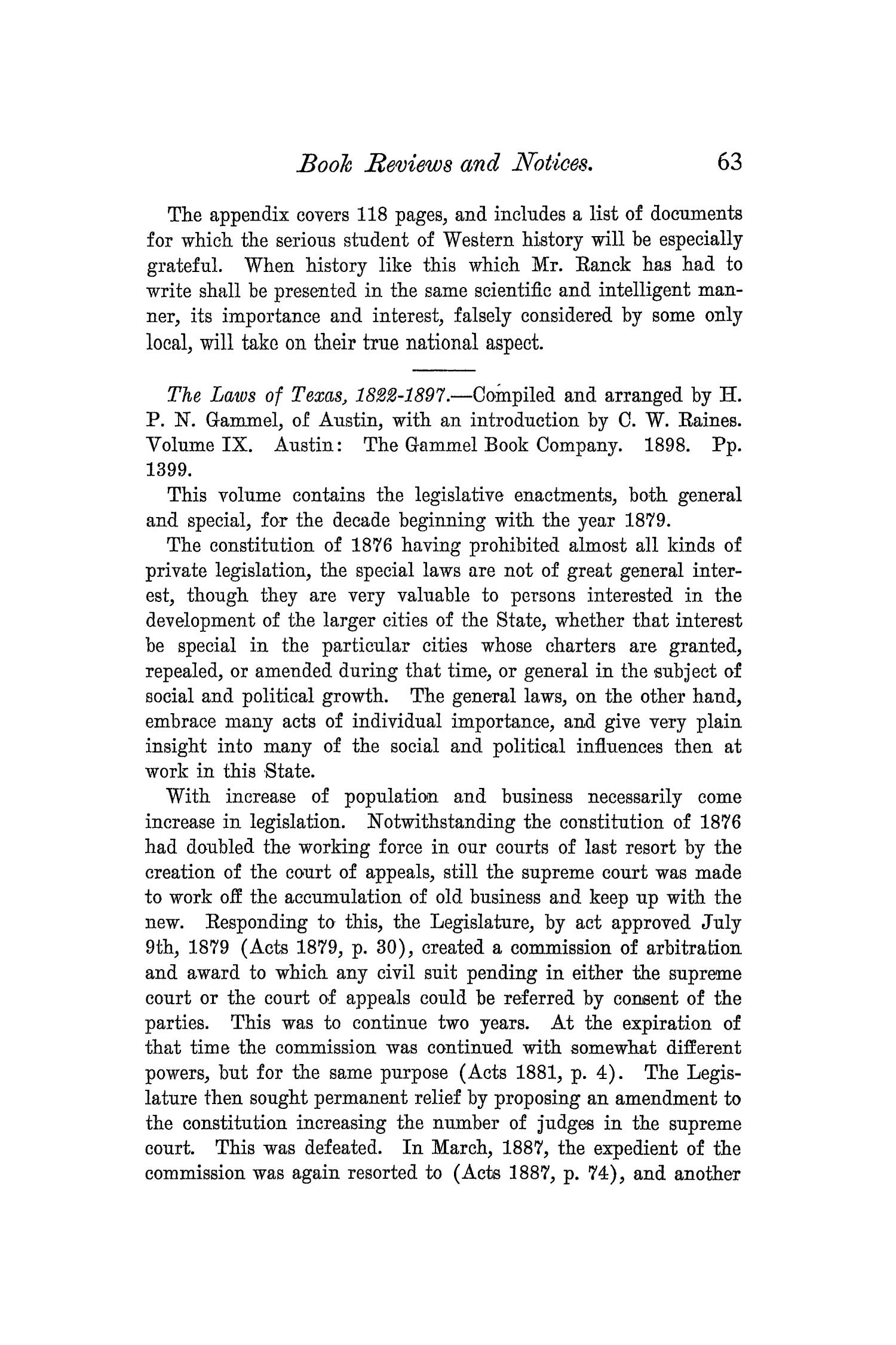 The Quarterly of the Texas State Historical Association, Volume 5, July 1901 - April, 1902
                                                
                                                    63
                                                