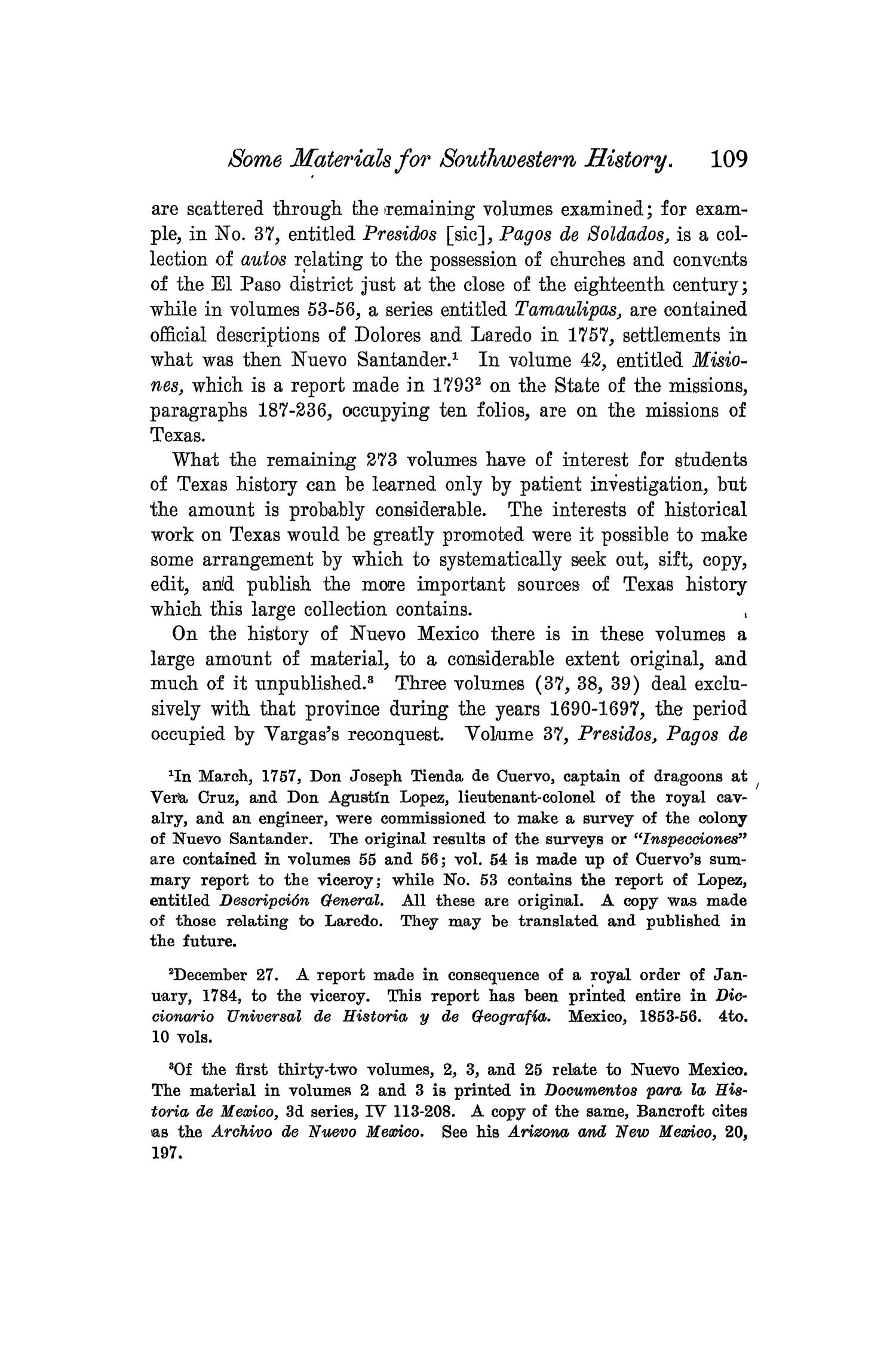 The Quarterly of the Texas State Historical Association, Volume 6, July 1902 - April, 1903
                                                
                                                    109
                                                