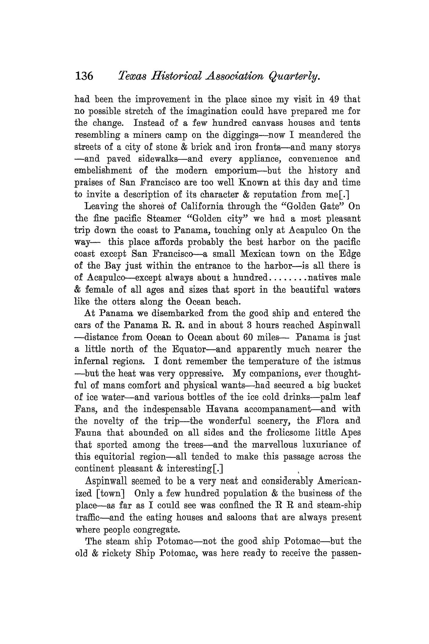 The Quarterly of the Texas State Historical Association, Volume 6, July 1902 - April, 1903
                                                
                                                    136
                                                