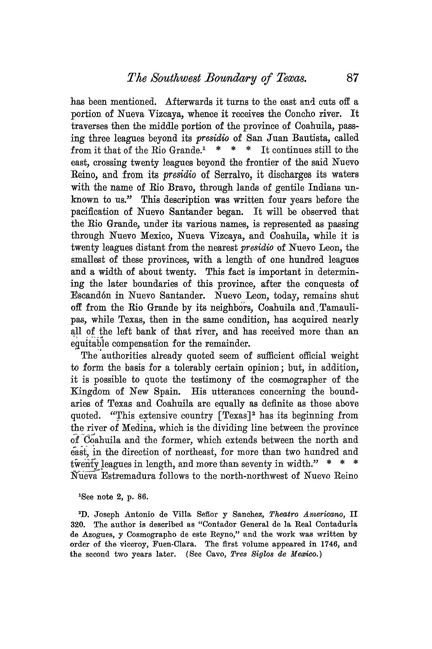 The Quarterly of the Texas State Historical Association, Volume 6, July 1902 - April, 1903
                                                
                                                    87
                                                