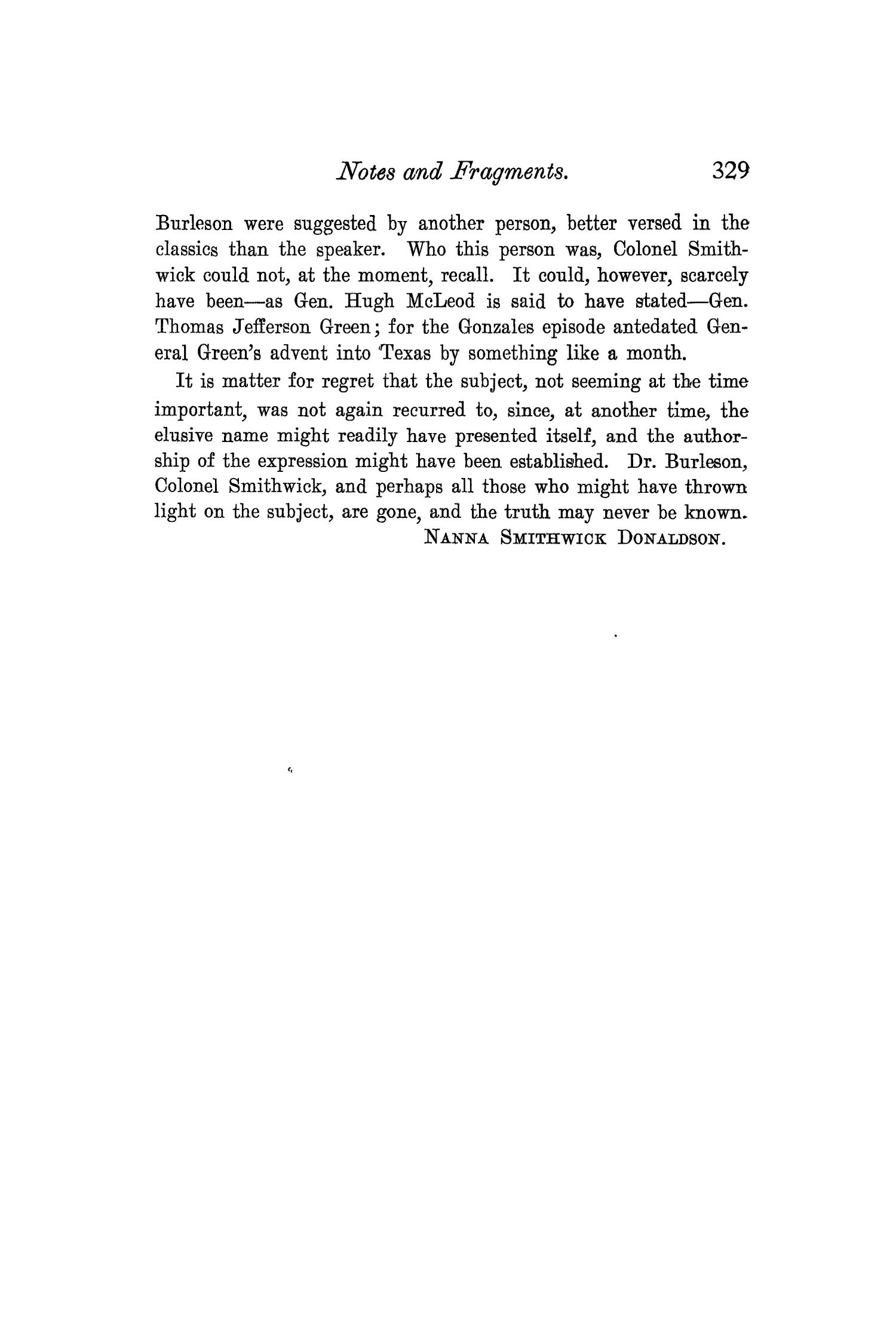 The Quarterly of the Texas State Historical Association, Volume 7, July 1903 - April, 1904
                                                
                                                    329
                                                