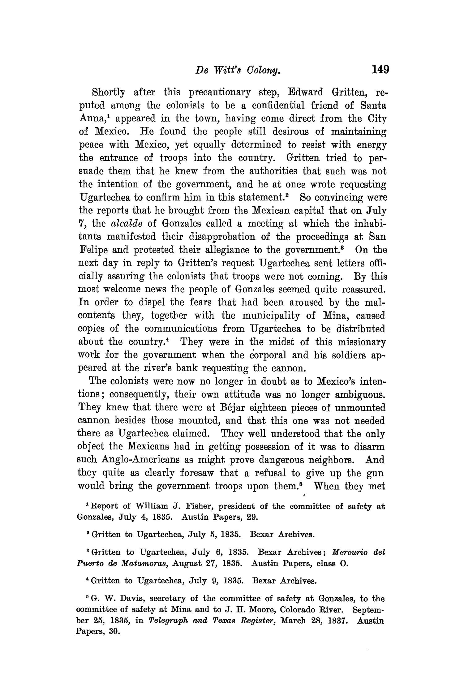The Quarterly of the Texas State Historical Association, Volume 8, July 1904 - April, 1905
                                                
                                                    149
                                                