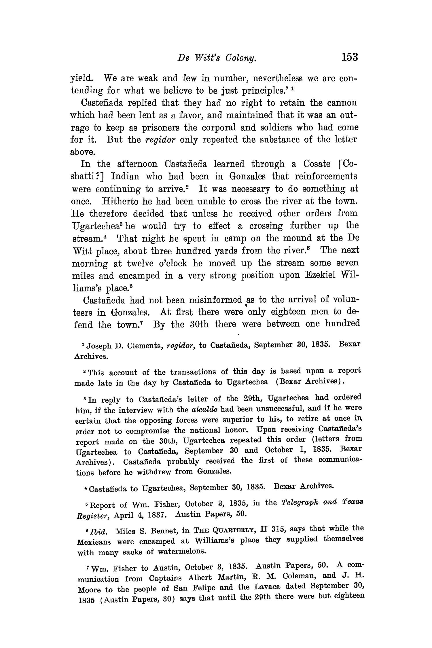 The Quarterly of the Texas State Historical Association, Volume 8, July 1904 - April, 1905
                                                
                                                    153
                                                
