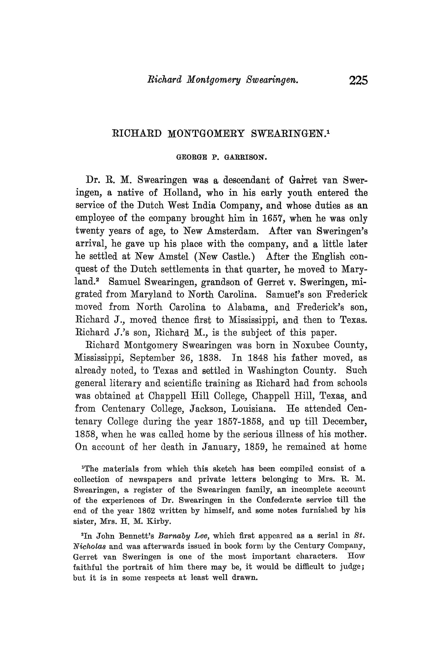 The Quarterly of the Texas State Historical Association, Volume 8, July 1904 - April, 1905
                                                
                                                    225
                                                
