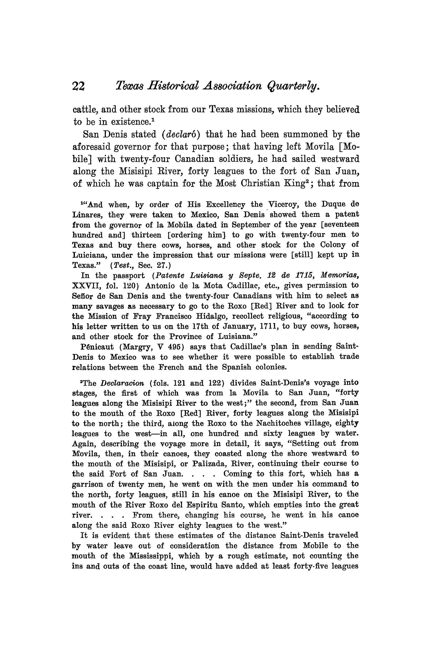 The Quarterly of the Texas State Historical Association, Volume 8, July 1904 - April, 1905
                                                
                                                    22
                                                