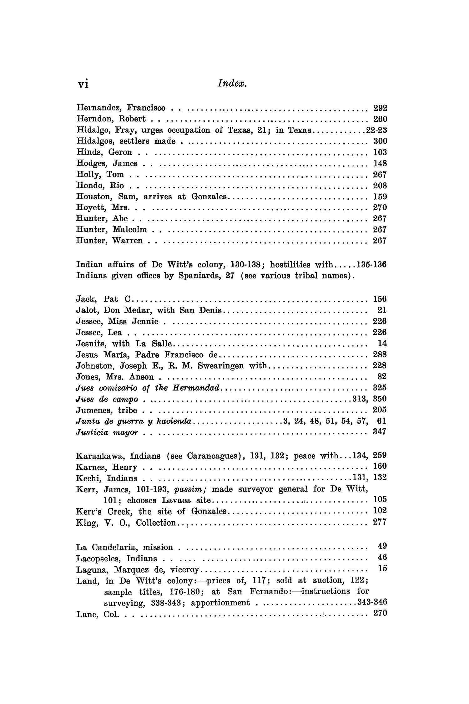 The Quarterly of the Texas State Historical Association, Volume 8, July 1904 - April, 1905
                                                
                                                    vi
                                                