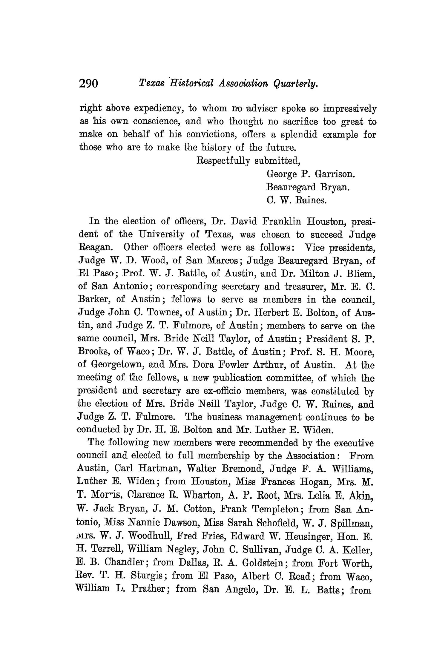 The Quarterly of the Texas State Historical Association, Volume 9, July 1905 - April, 1906
                                                
                                                    290
                                                