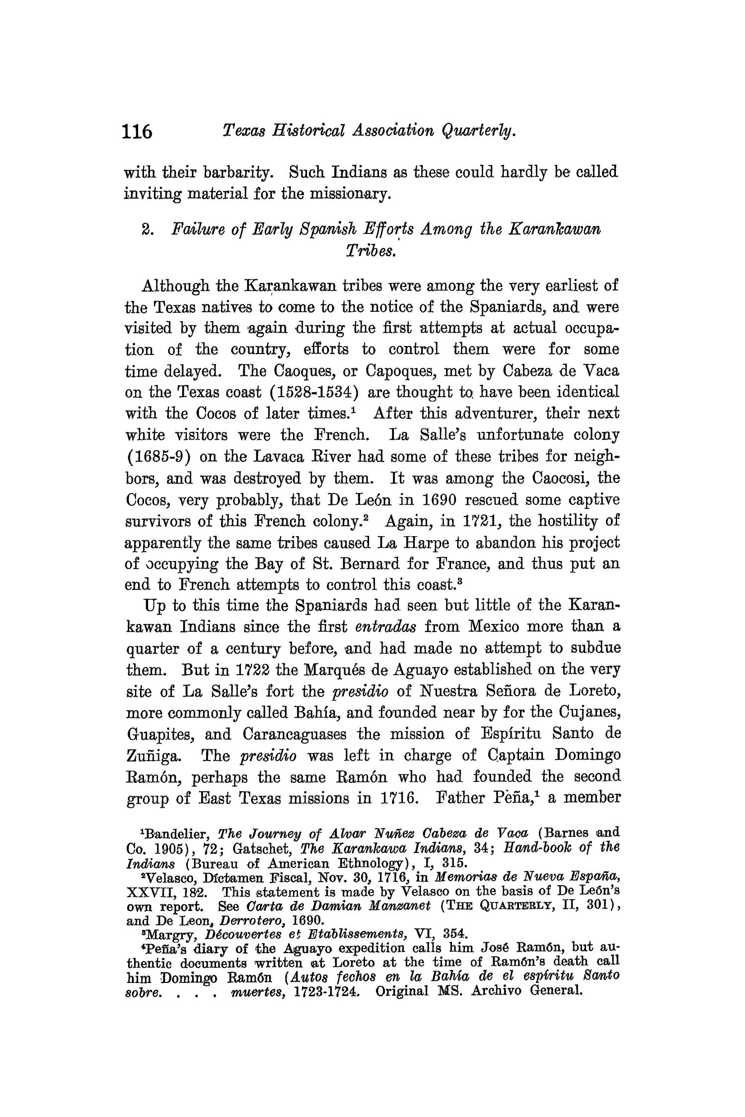 The Quarterly of the Texas State Historical Association, Volume 10, July 1906 - April, 1907
                                                
                                                    116
                                                