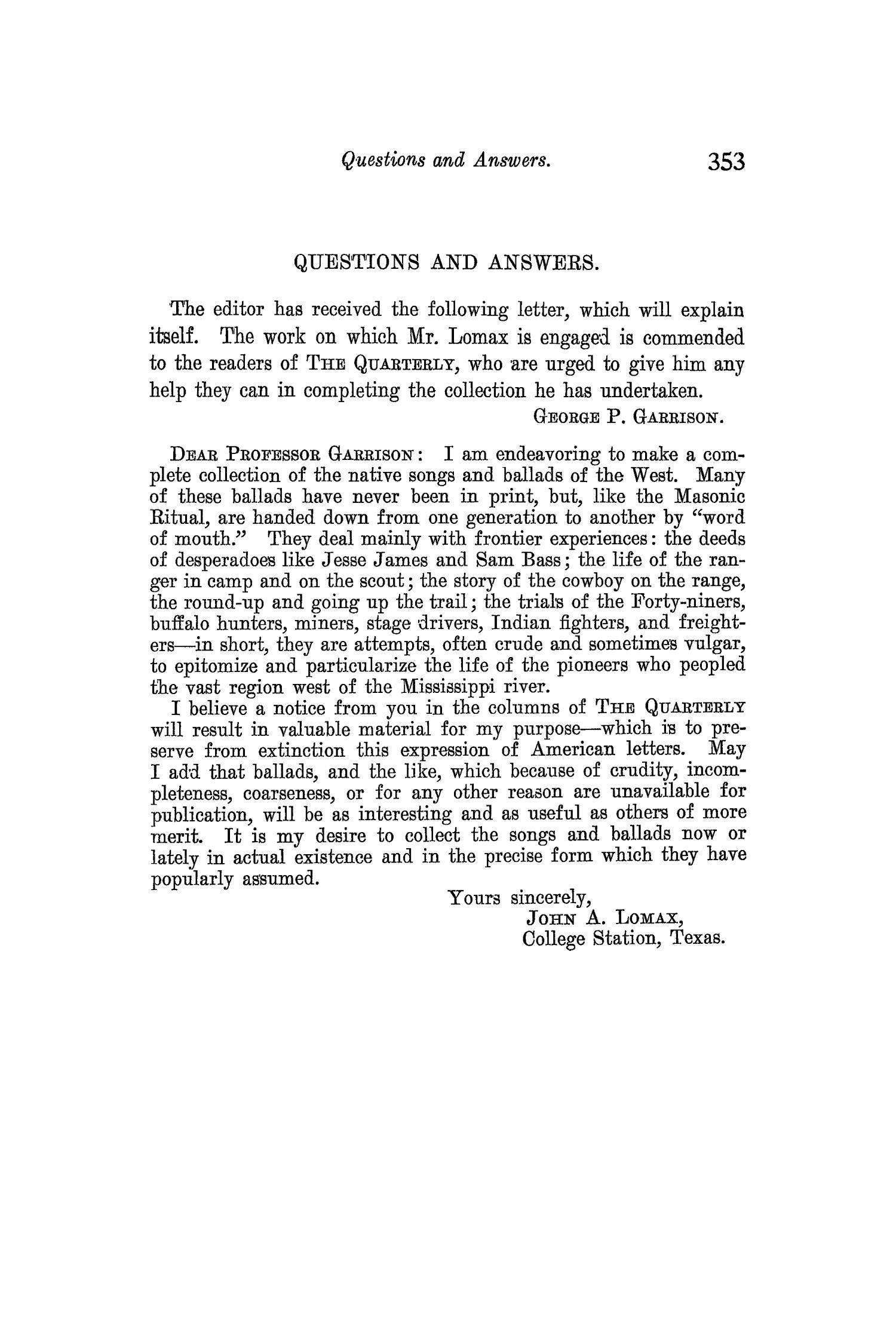 The Quarterly of the Texas State Historical Association, Volume 10, July 1906 - April, 1907
                                                
                                                    353
                                                