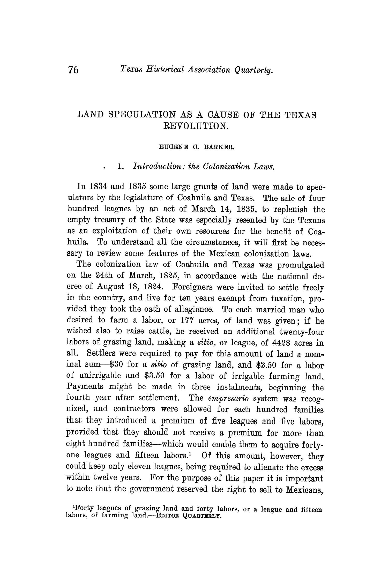 The Quarterly of the Texas State Historical Association, Volume 10, July 1906 - April, 1907
                                                
                                                    76
                                                