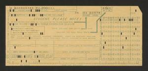 Primary view of object titled '[Grade Card of P. A. Hill #2]'.