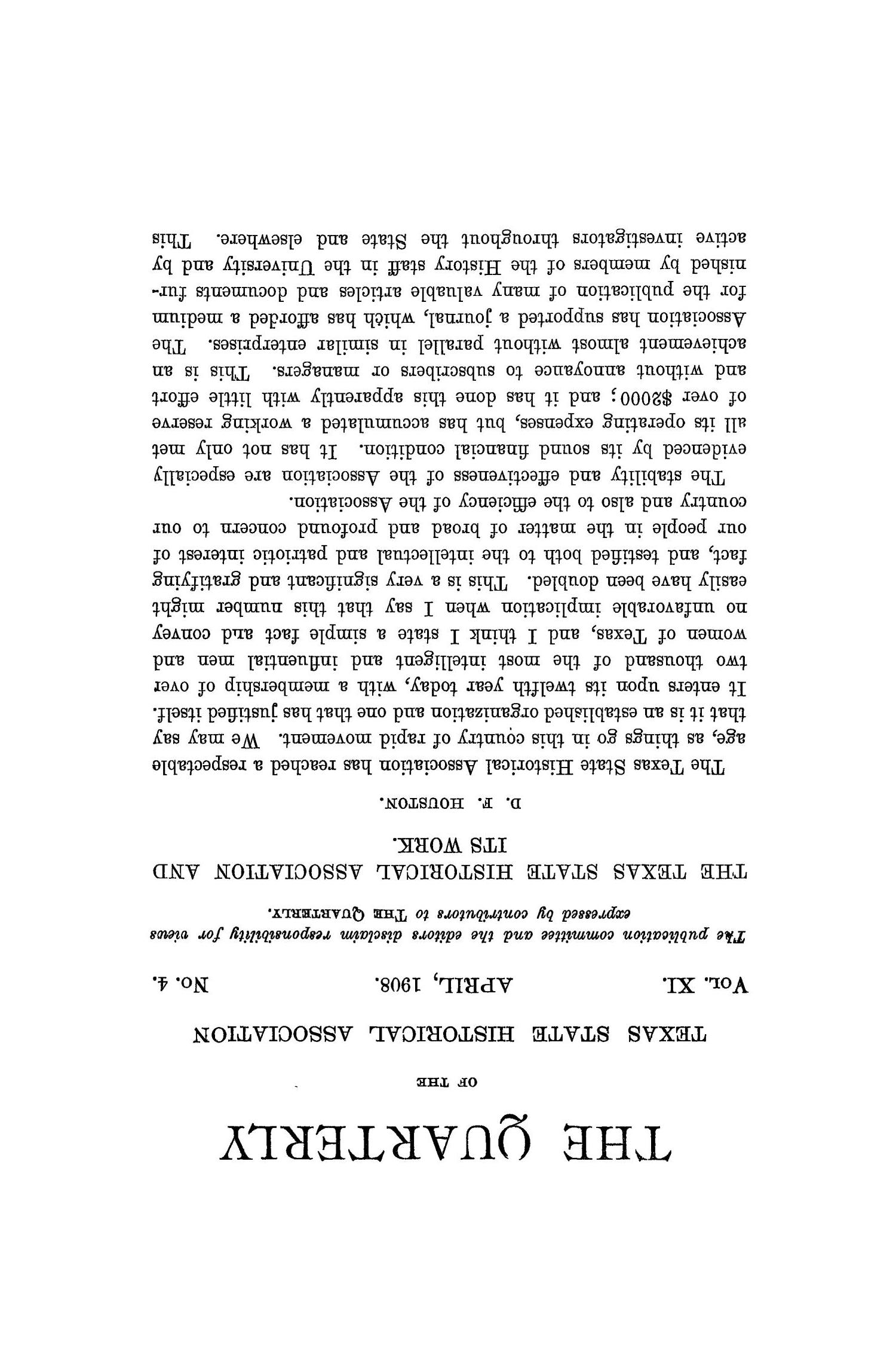 The Quarterly of the Texas State Historical Association, Volume 11, July 1907 - April, 1908
                                                
                                                    245
                                                