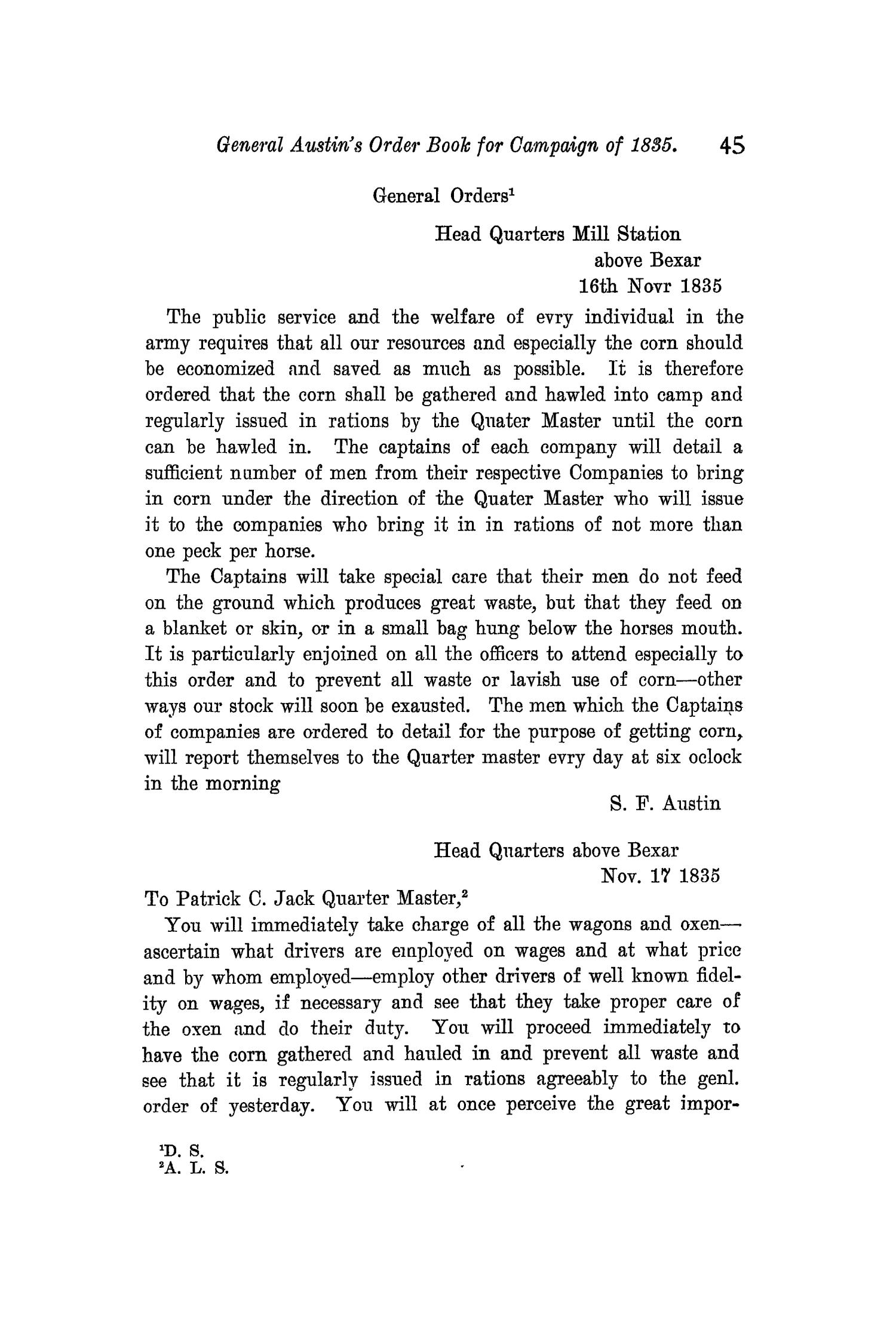 The Quarterly of the Texas State Historical Association, Volume 11, July 1907 - April, 1908
                                                
                                                    45
                                                