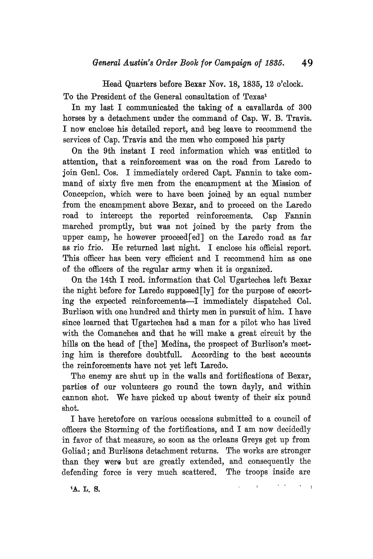 The Quarterly of the Texas State Historical Association, Volume 11, July 1907 - April, 1908
                                                
                                                    49
                                                