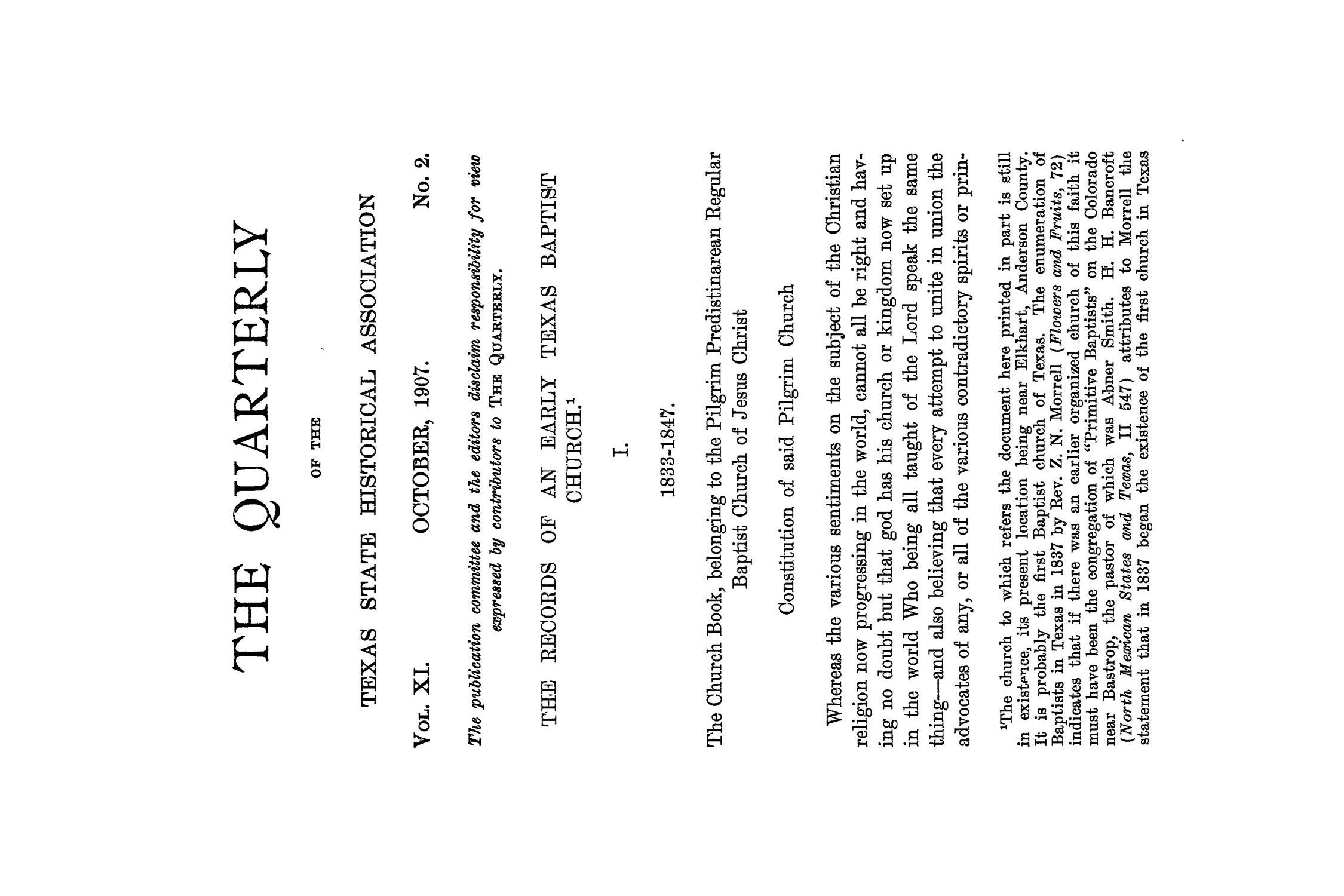 The Quarterly of the Texas State Historical Association, Volume 11, July 1907 - April, 1908
                                                
                                                    85
                                                