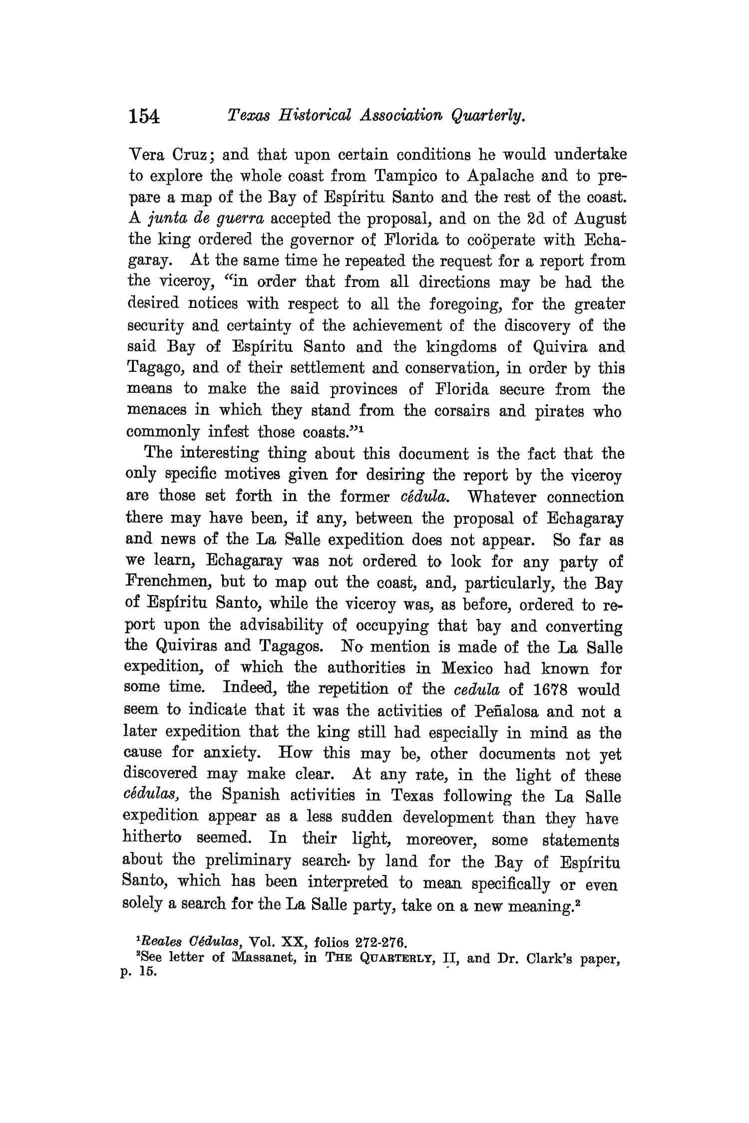 The Quarterly of the Texas State Historical Association, Volume 12, July 1908 - April, 1909
                                                
                                                    154
                                                
