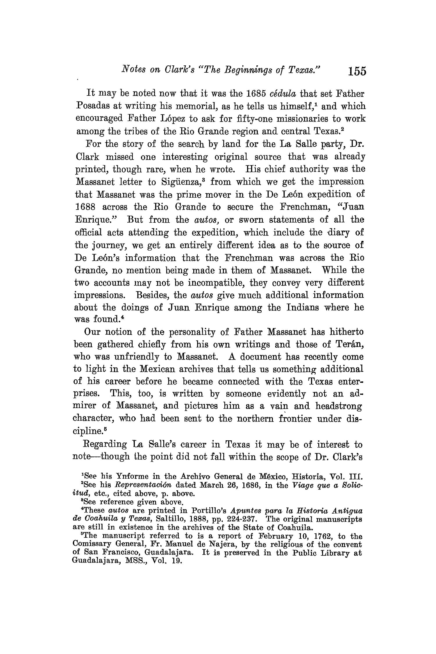 The Quarterly of the Texas State Historical Association, Volume 12, July 1908 - April, 1909
                                                
                                                    155
                                                