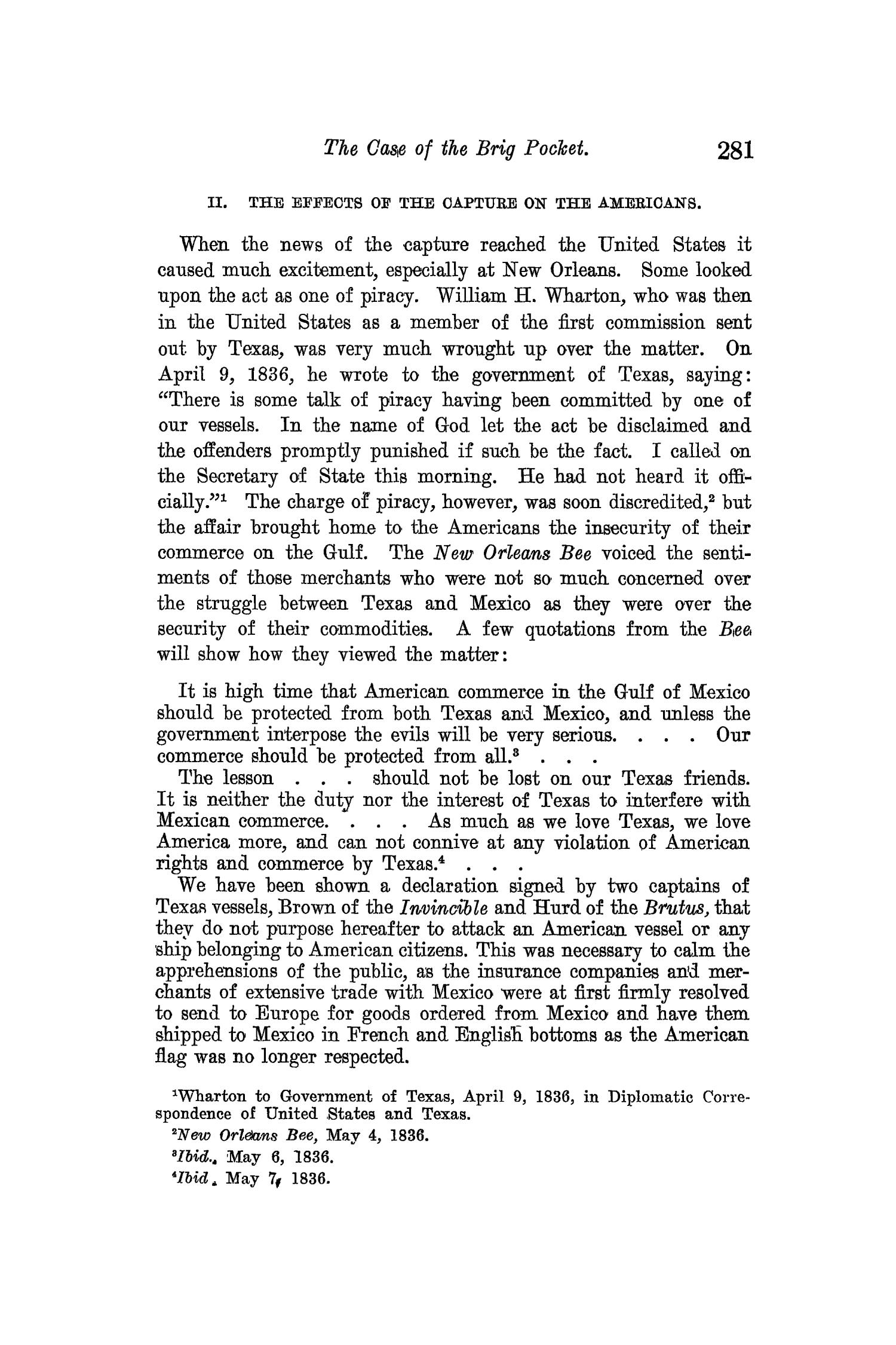 The Quarterly of the Texas State Historical Association, Volume 12, July 1908 - April, 1909
                                                
                                                    281
                                                