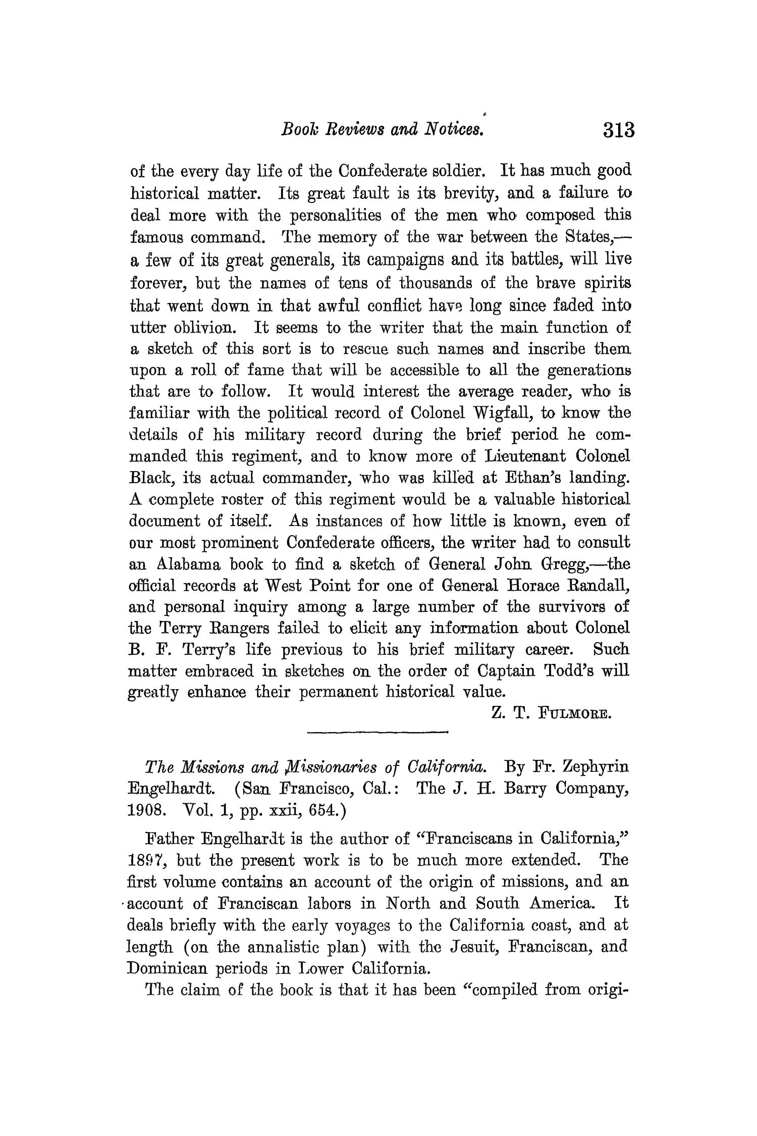 The Quarterly of the Texas State Historical Association, Volume 12, July 1908 - April, 1909
                                                
                                                    313
                                                