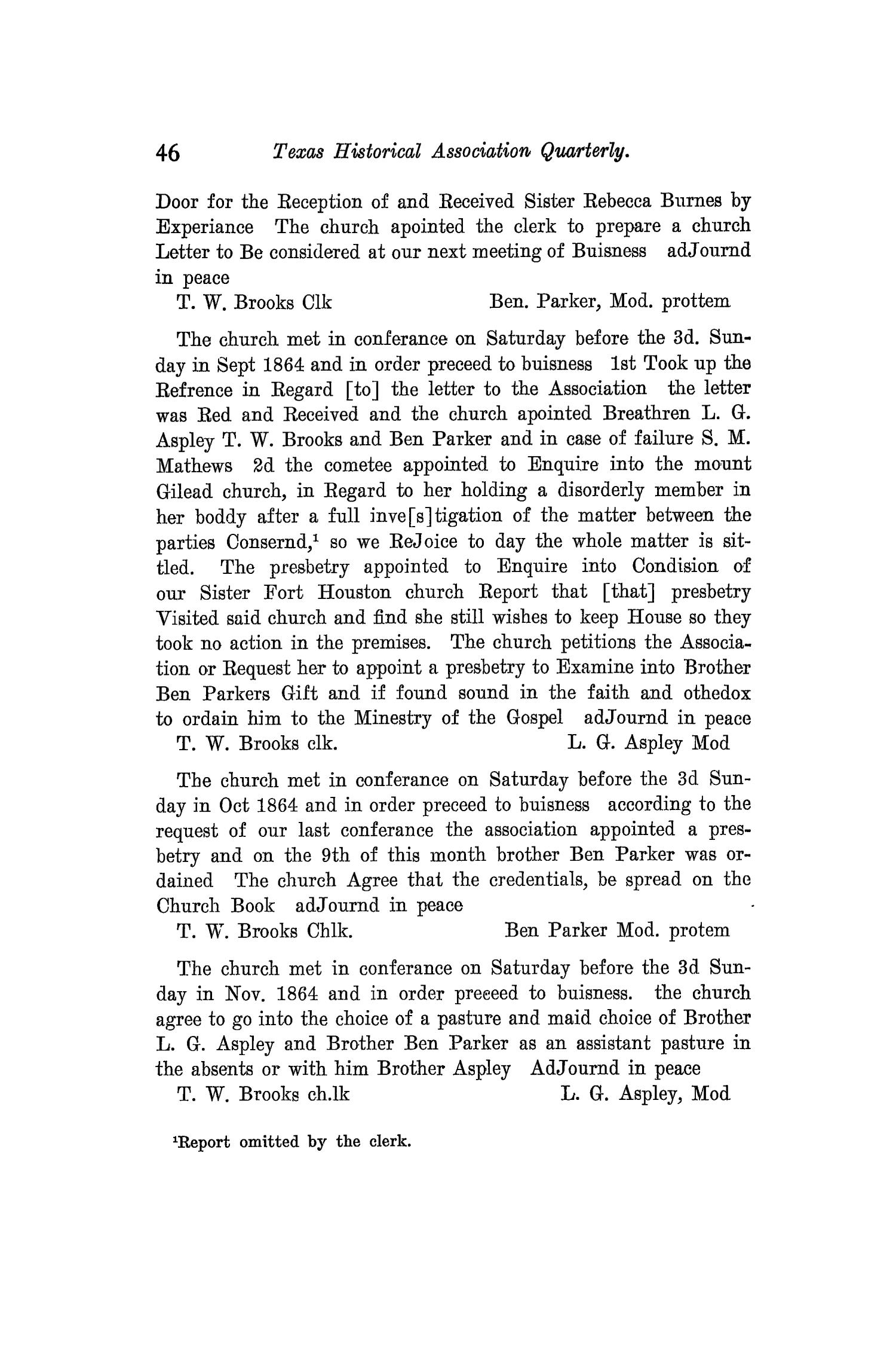 The Quarterly of the Texas State Historical Association, Volume 12, July 1908 - April, 1909
                                                
                                                    46
                                                