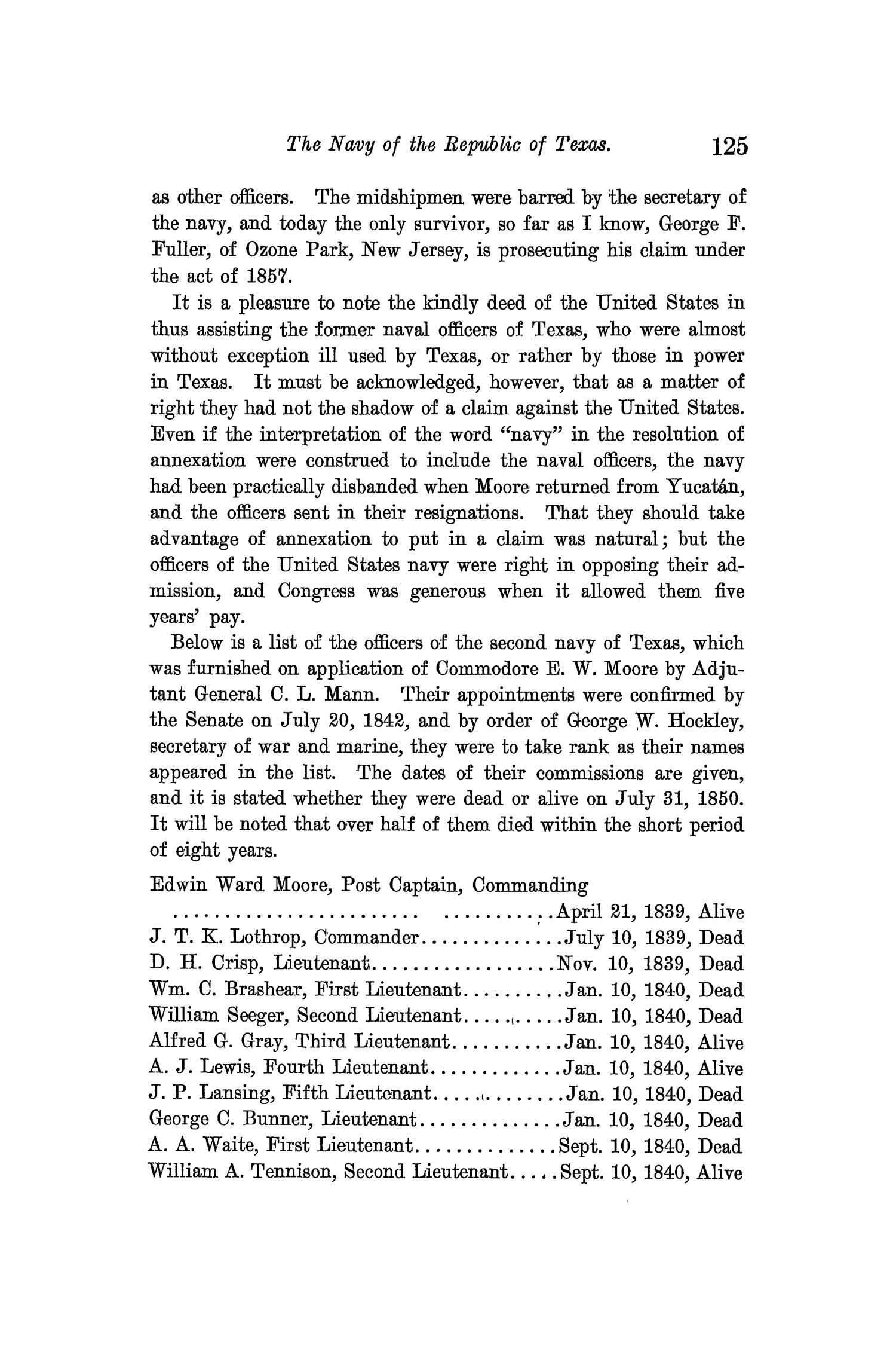 The Quarterly of the Texas State Historical Association, Volume 13, July 1909 - April, 1910
                                                
                                                    125
                                                