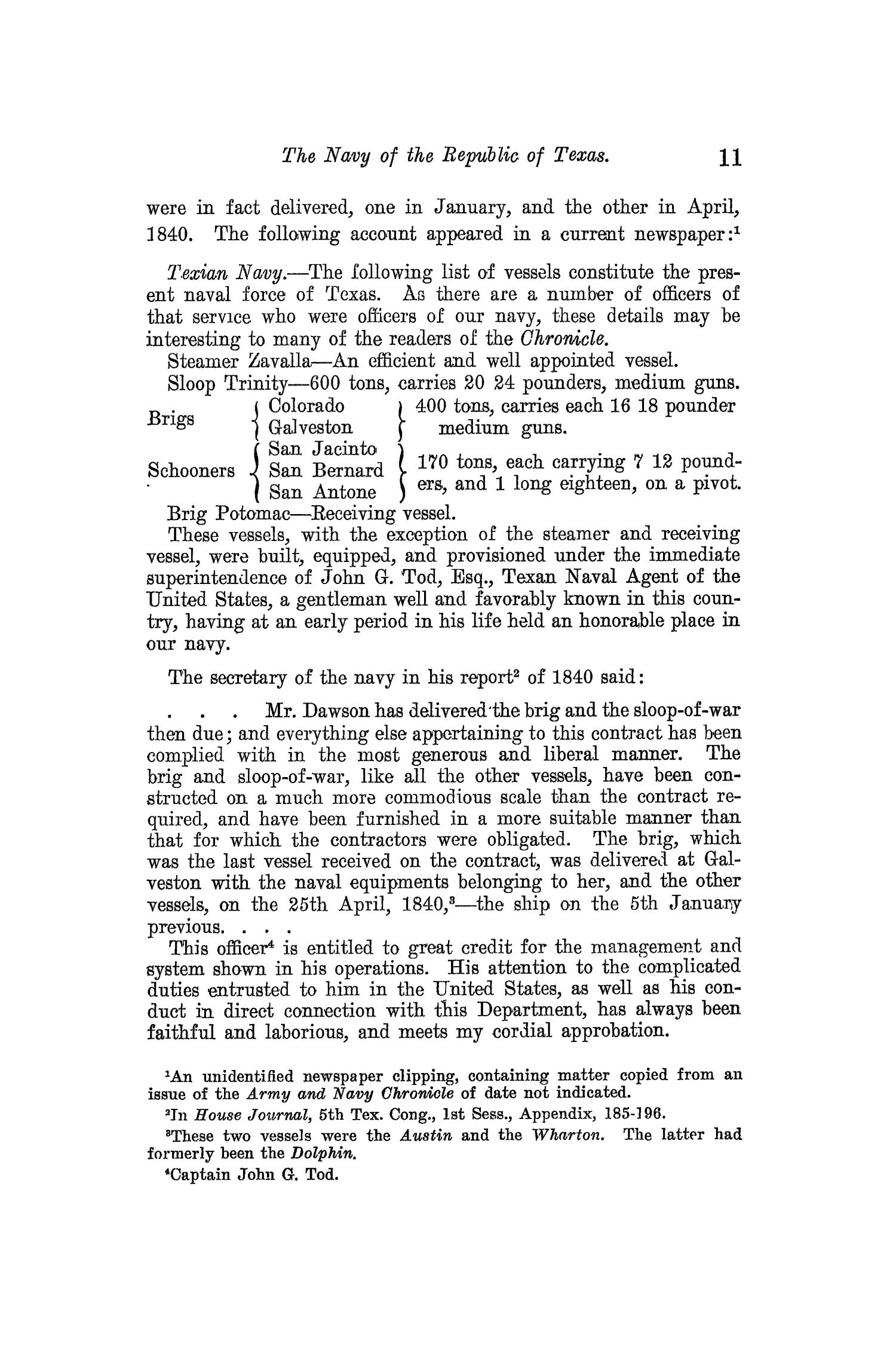 The Quarterly of the Texas State Historical Association, Volume 13, July 1909 - April, 1910
                                                
                                                    11
                                                