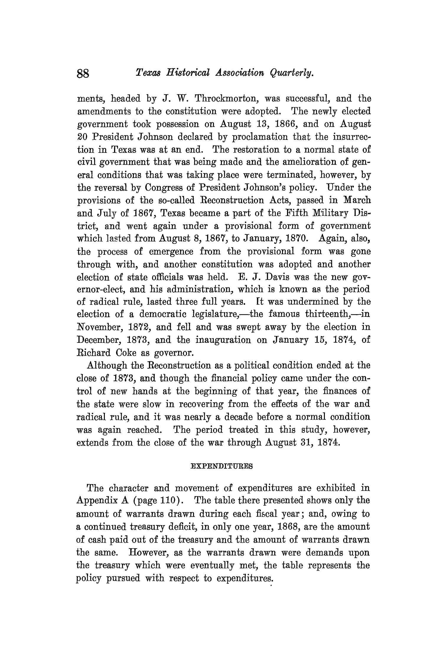 The Quarterly of the Texas State Historical Association, Volume 14, July 1910 - April, 1911
                                                
                                                    88
                                                