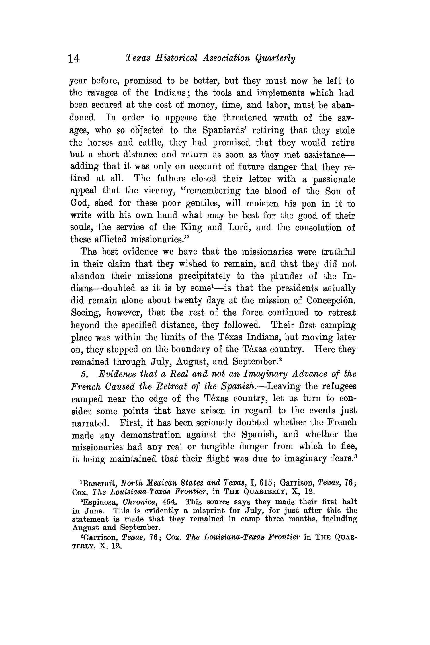The Quarterly of the Texas State Historical Association, Volume 15, July 1911 - April, 1912
                                                
                                                    14
                                                