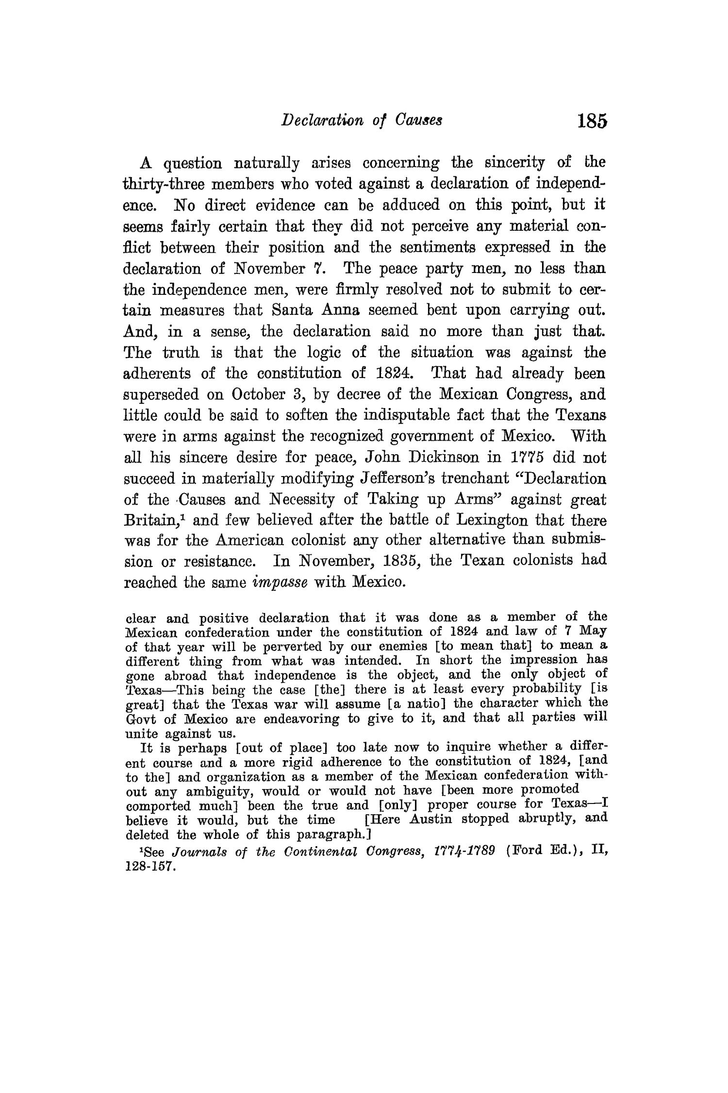 The Quarterly of the Texas State Historical Association, Volume 15, July 1911 - April, 1912
                                                
                                                    185
                                                