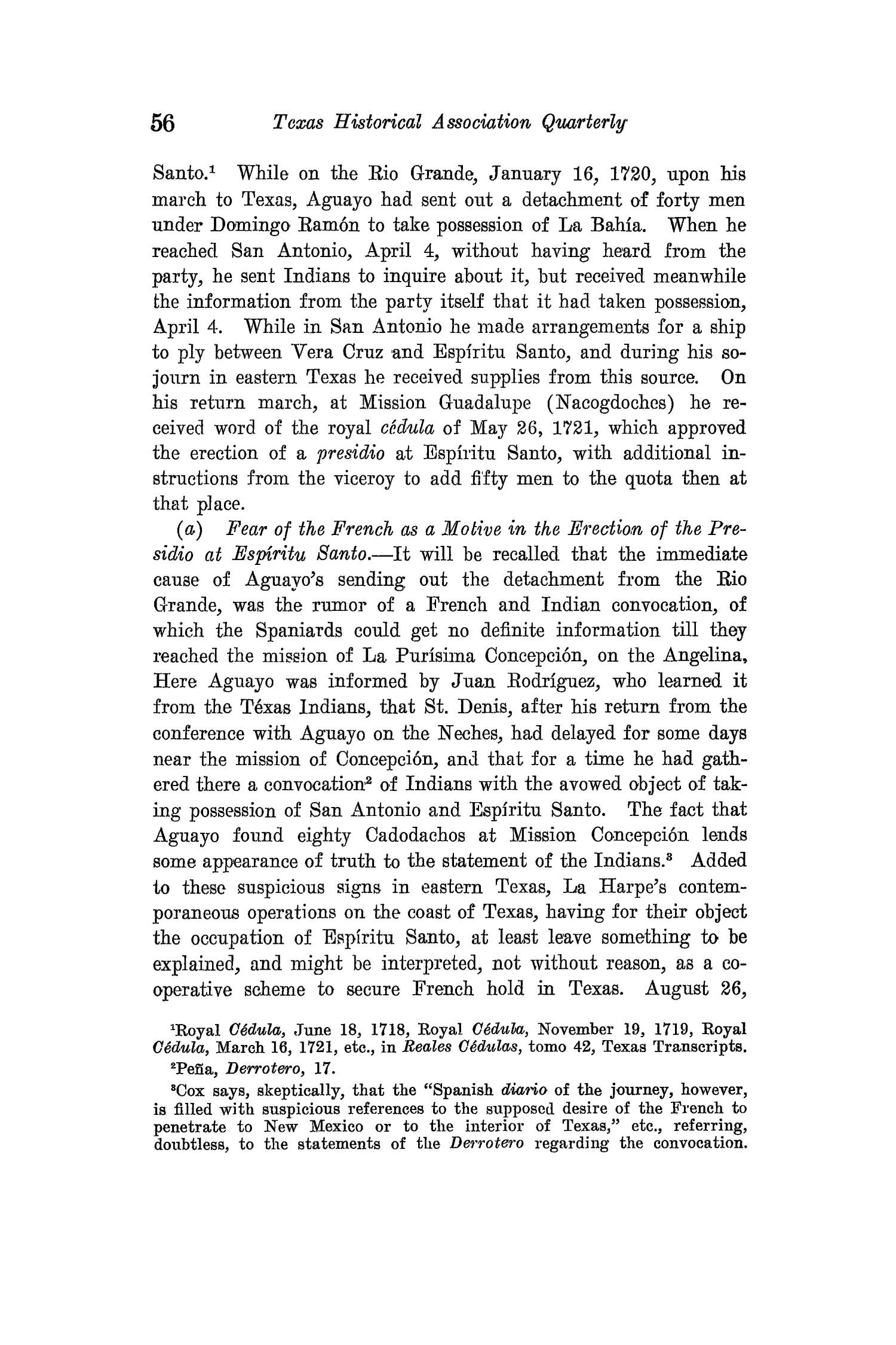 The Quarterly of the Texas State Historical Association, Volume 15, July 1911 - April, 1912
                                                
                                                    56
                                                