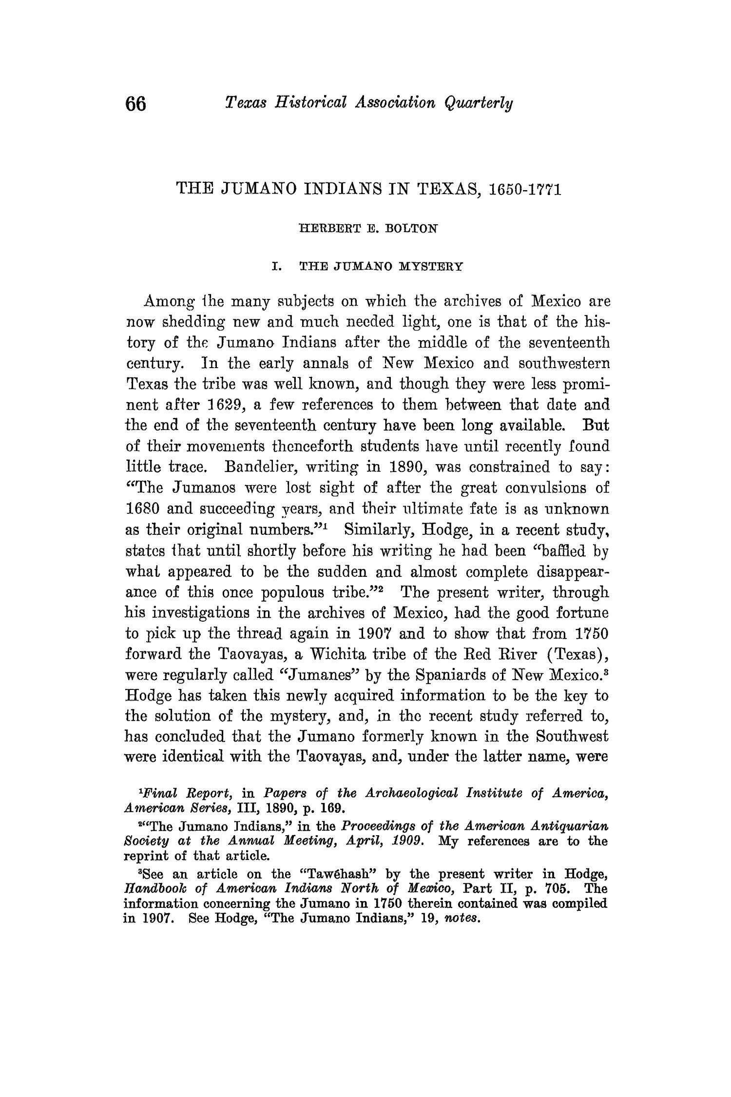The Quarterly of the Texas State Historical Association, Volume 15, July 1911 - April, 1912
                                                
                                                    66
                                                