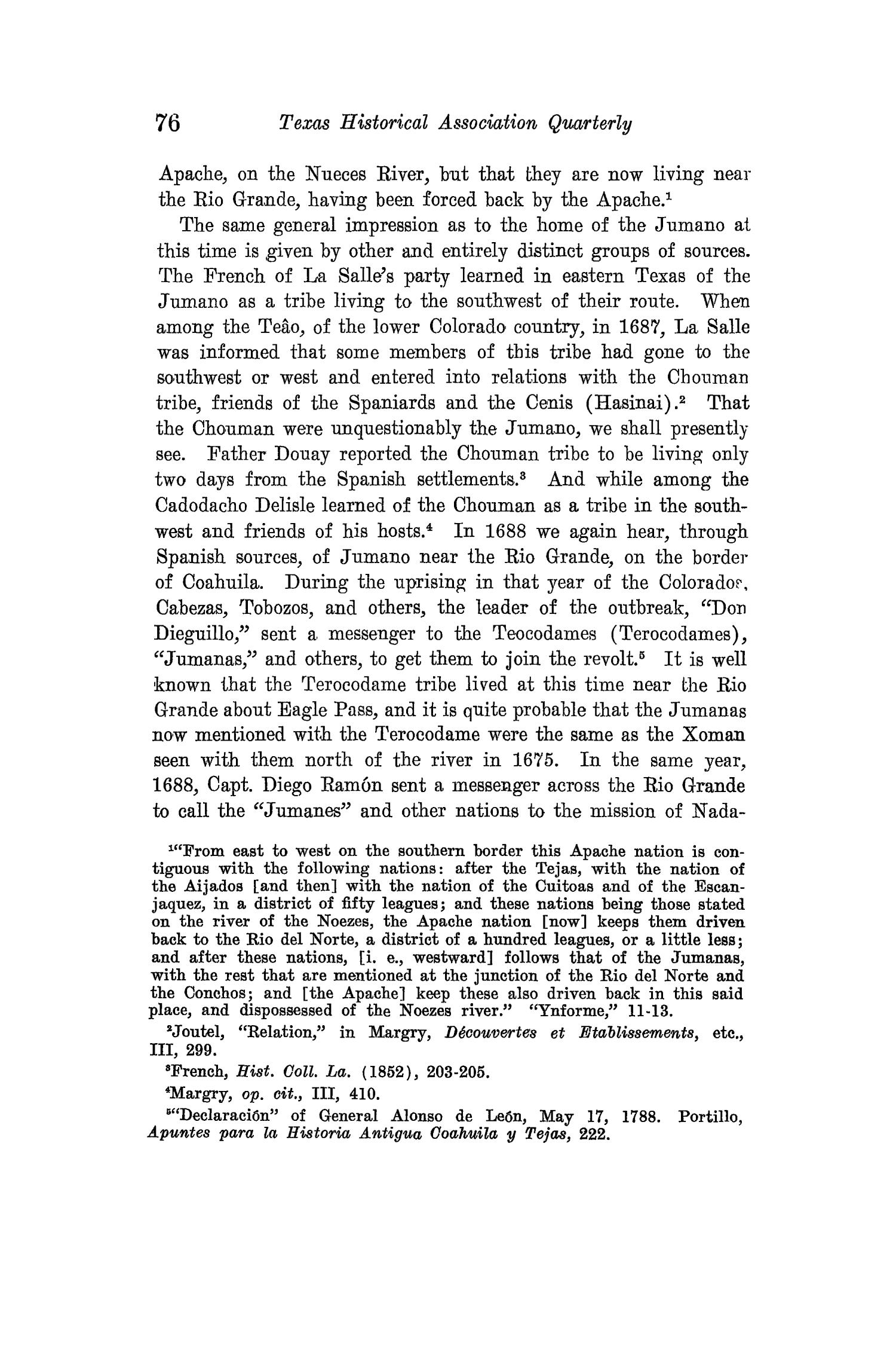 The Quarterly of the Texas State Historical Association, Volume 15, July 1911 - April, 1912
                                                
                                                    76
                                                