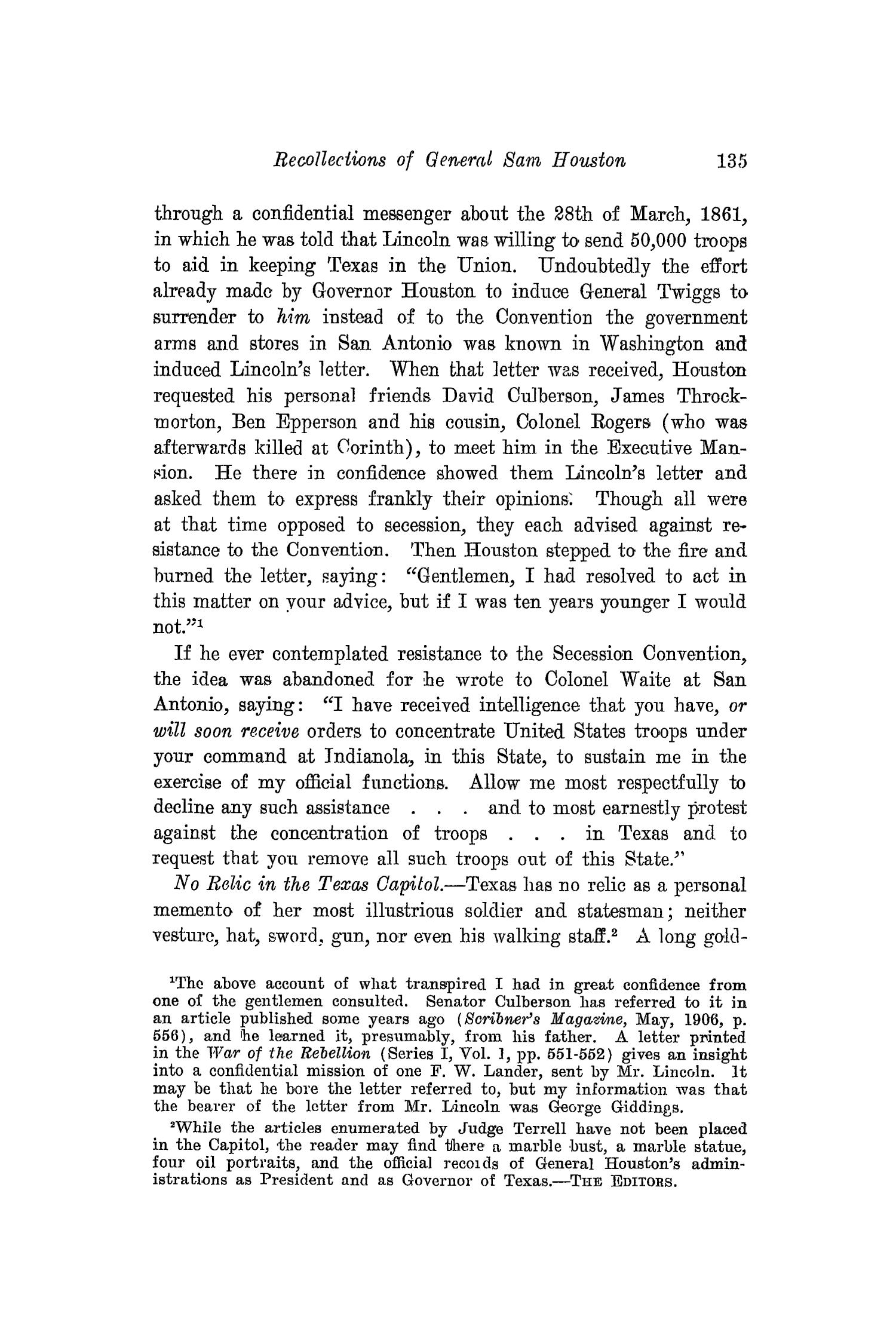 The Southwestern Historical Quarterly, Volume 16, July 1912 - April, 1913
                                                
                                                    135
                                                