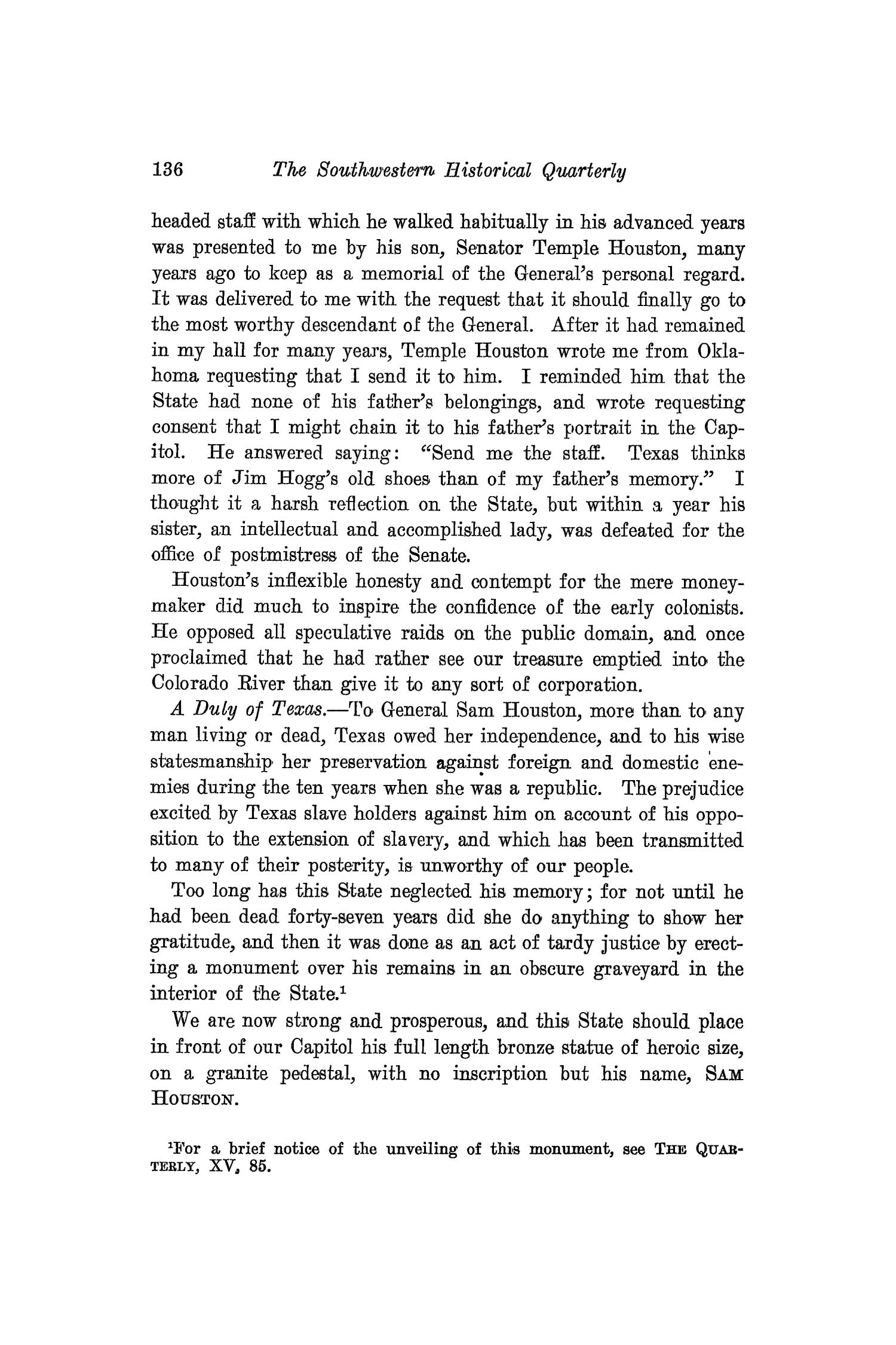 The Southwestern Historical Quarterly, Volume 16, July 1912 - April, 1913
                                                
                                                    136
                                                
